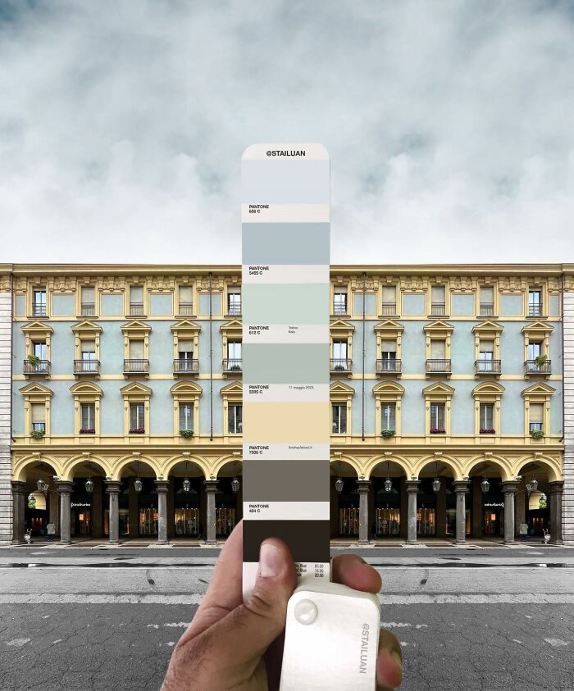 طبیعت و رنگ‌های پنتون ساختمان آسمان