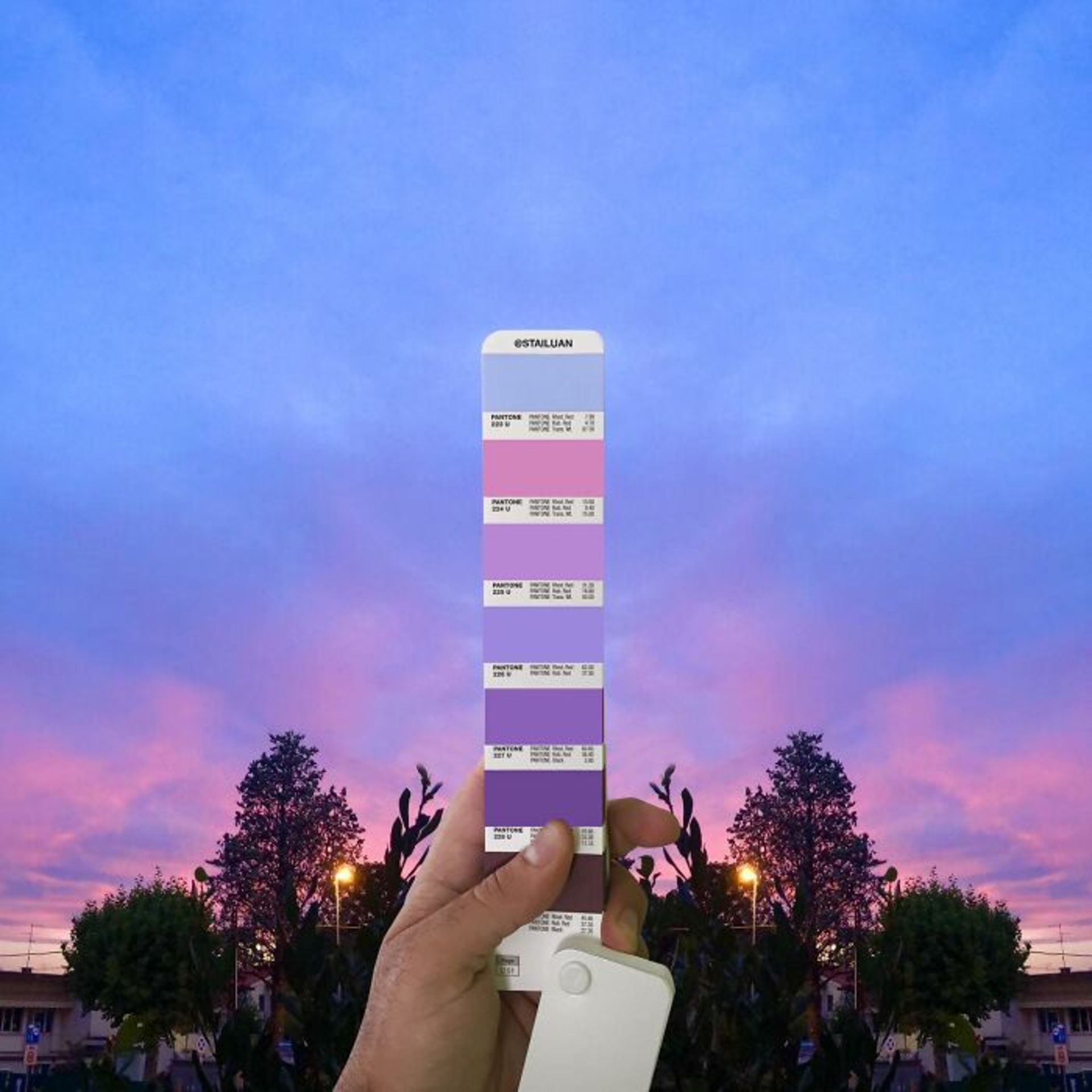 طبیعت و رنگ‌های پنتون غروب 