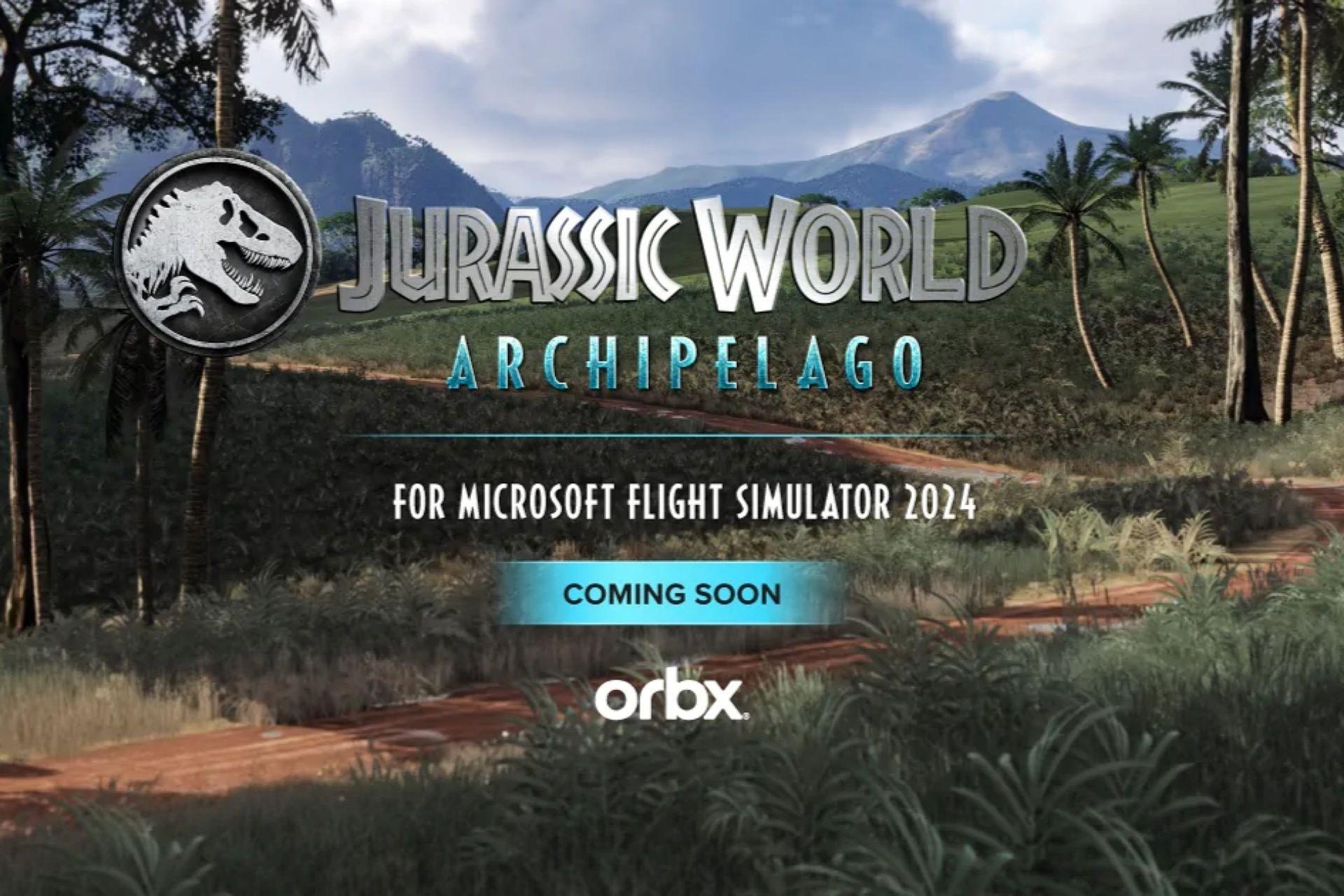 محیط بسته‌ی الحاقی ژوراسیک بازی Microsoft Flight Simulator 2024