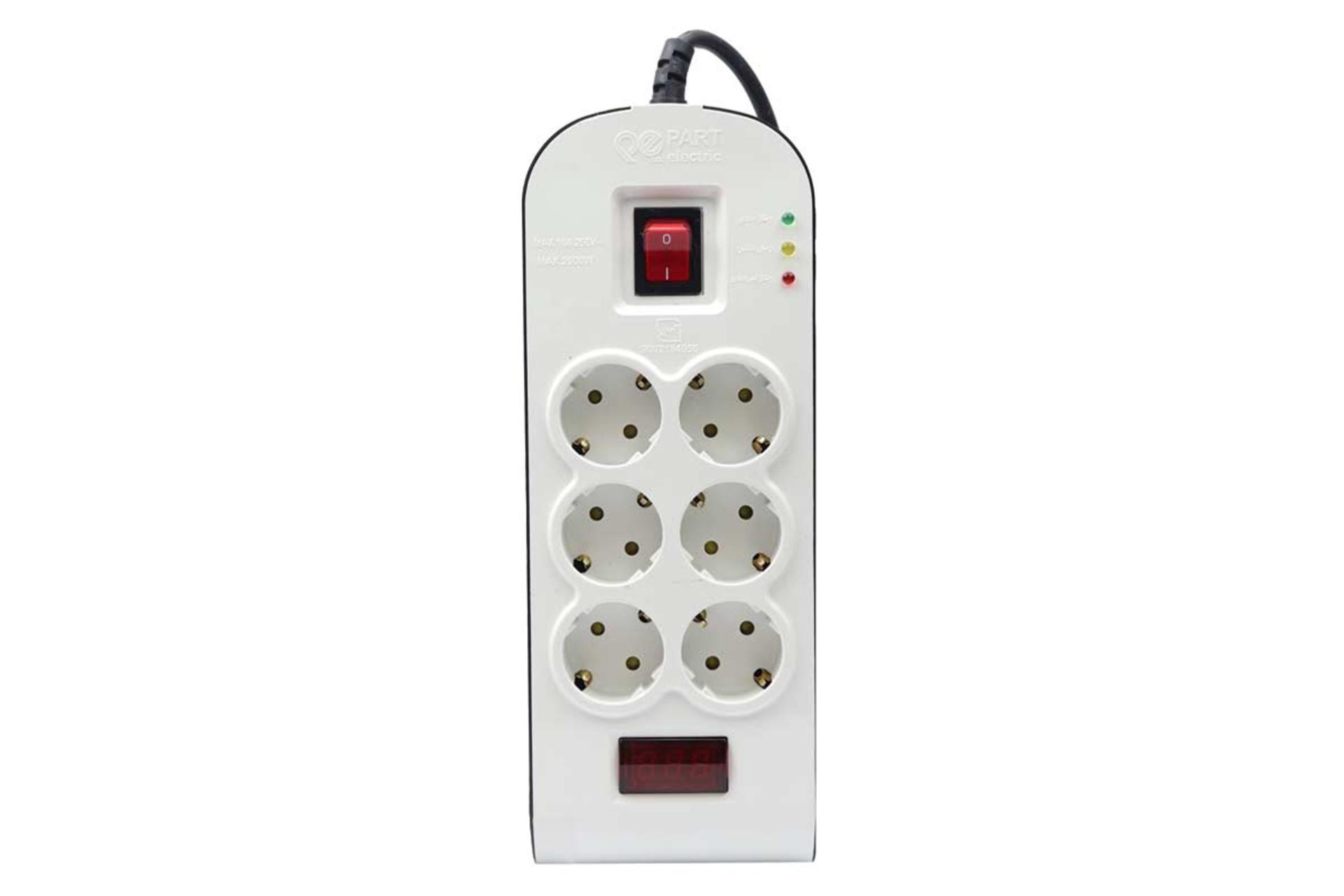 ابعاد و اندازه محافظ ولتاژ پارت الکتریک مدل PE8794