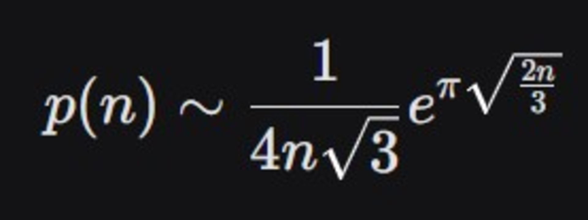 فرمول افراز اعداد رامانوجان 