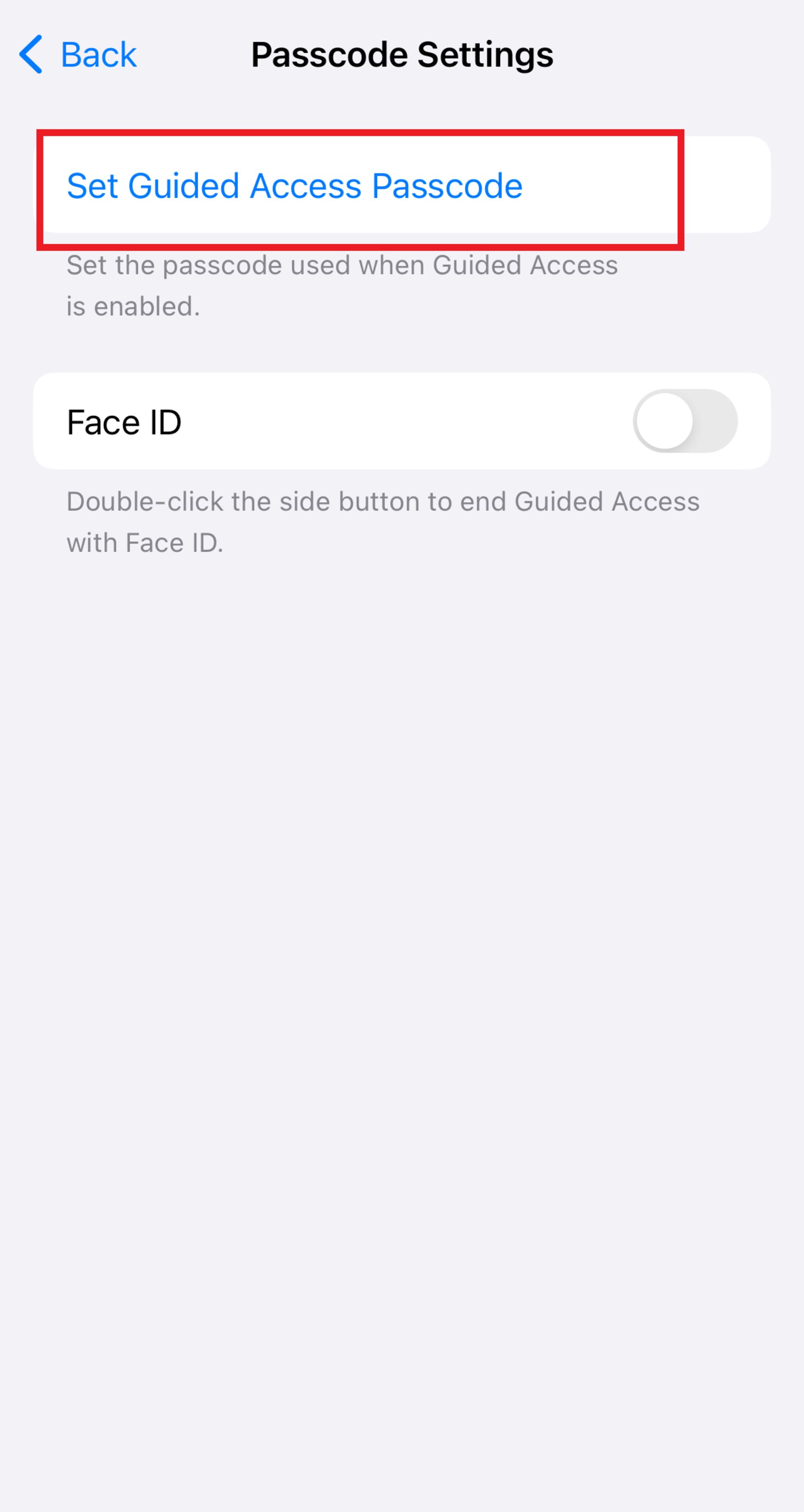 تنظیمات passcode در آیفون