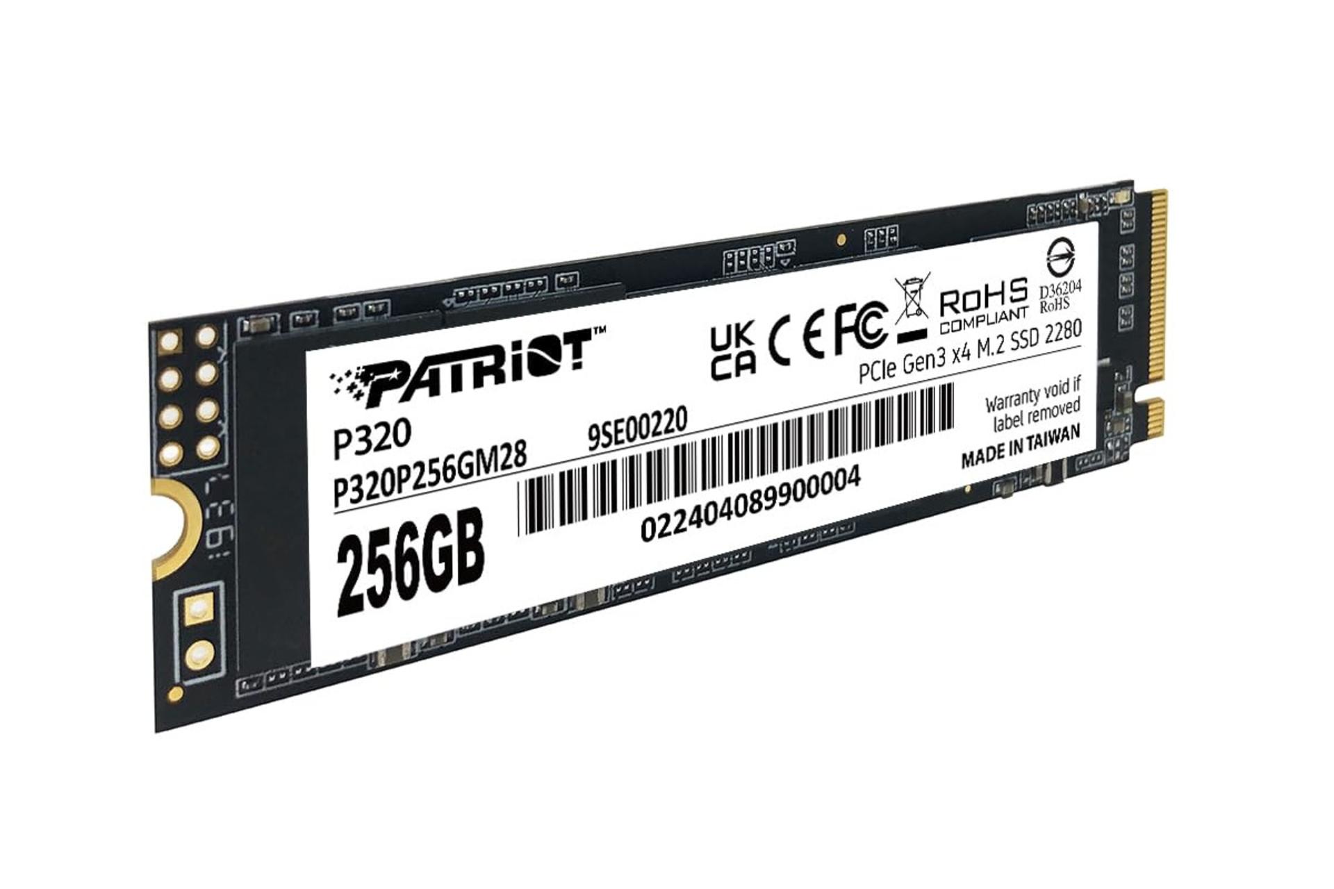 سمت چپ نمای جانبی اس اس دی پاتریوت Patriot P320 NVMe M.2 256GB