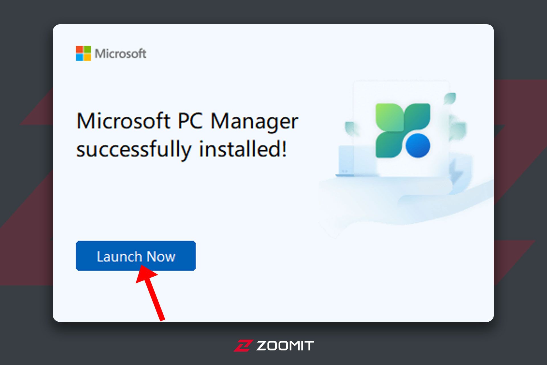 پنجره باز کردن PC manager
