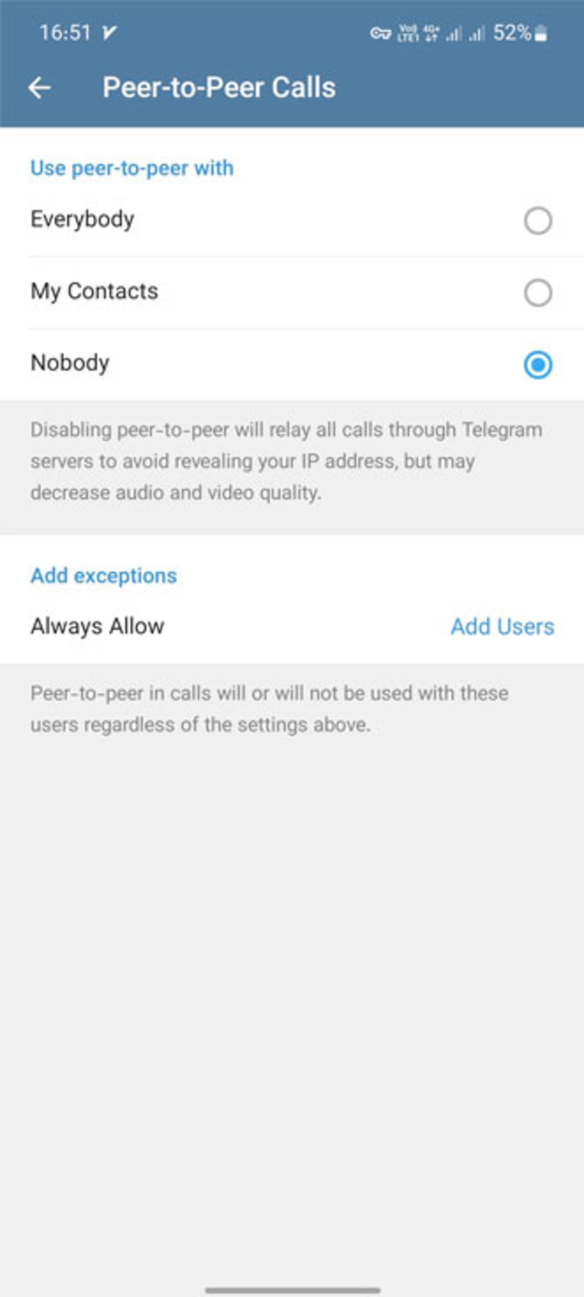 تنظیمات Peer-to-Peer