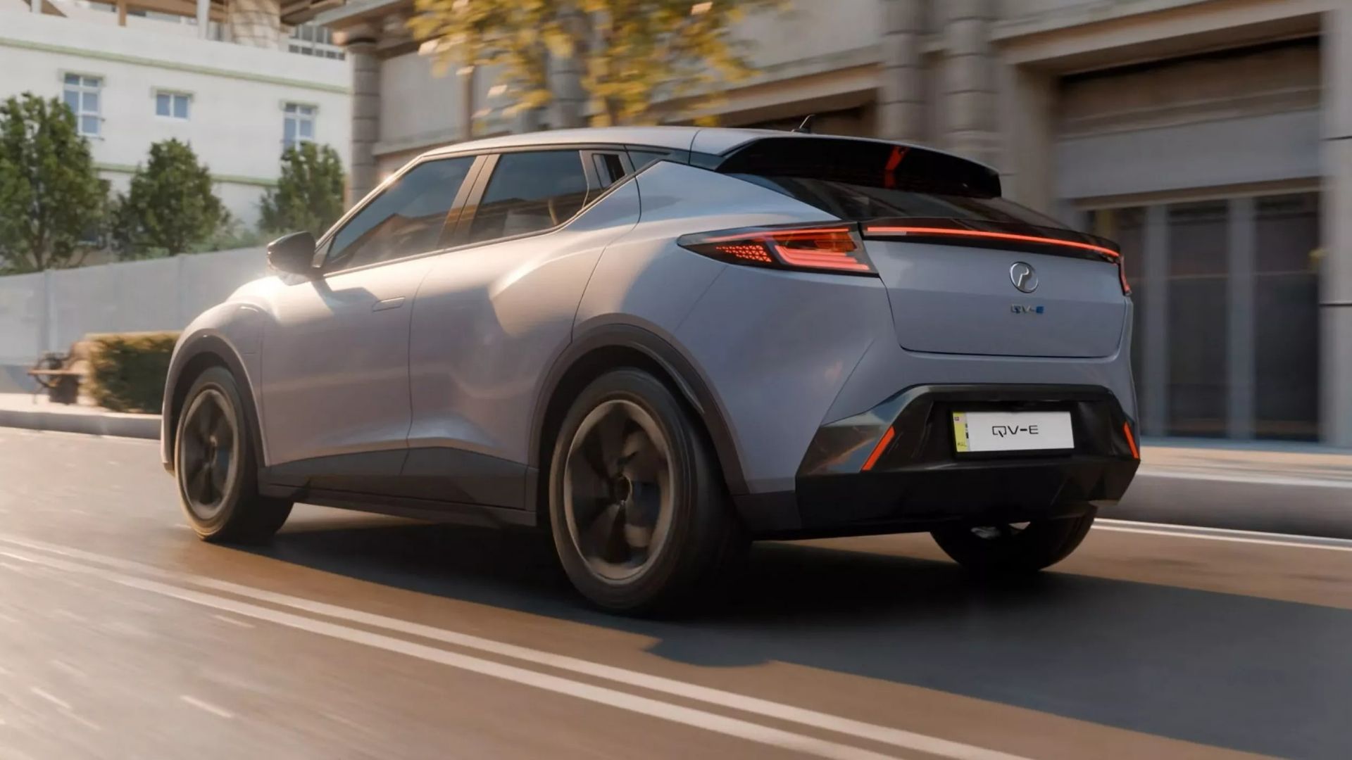 نمای سه‌چهارم خودرو پرودوآ QV-E