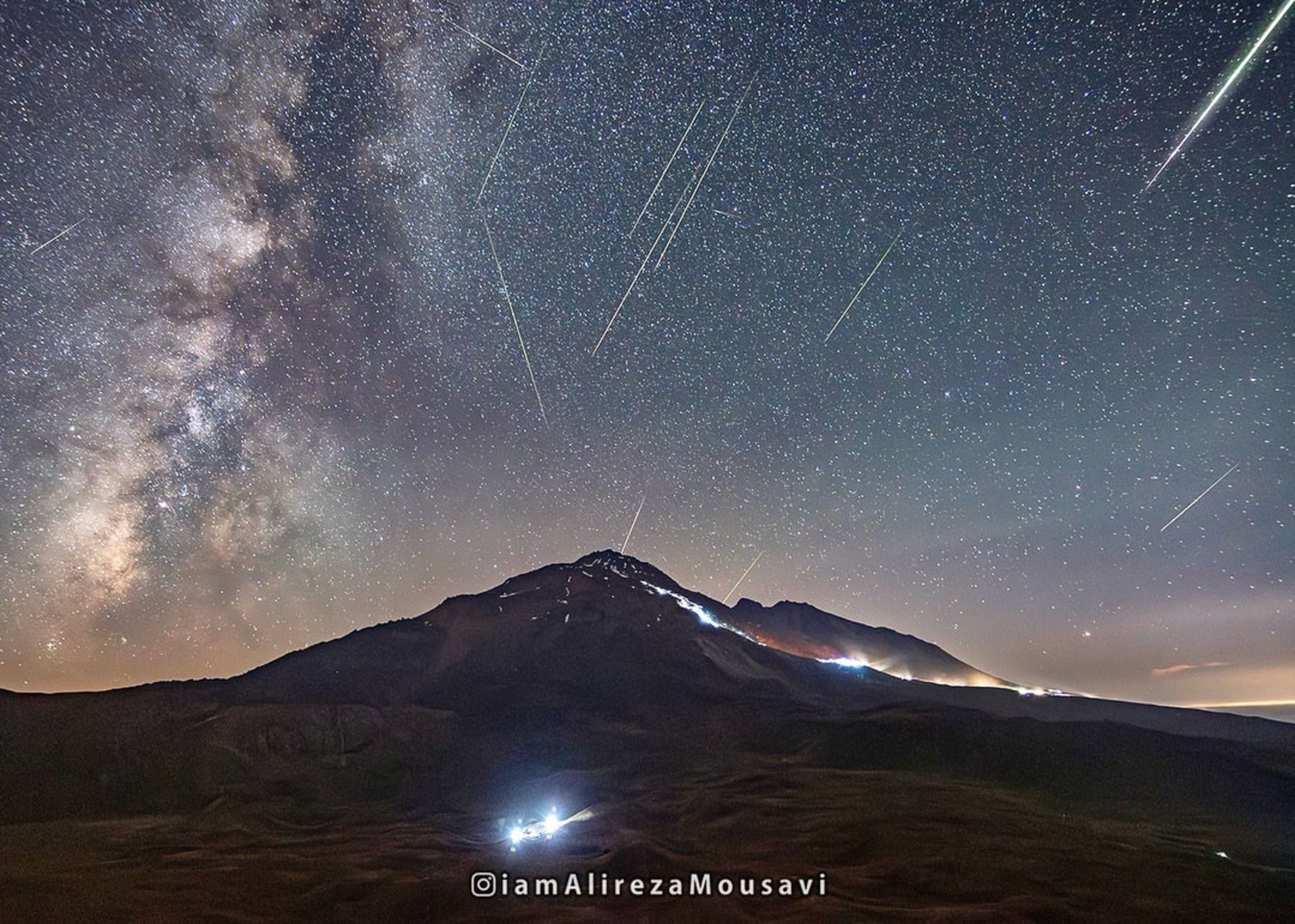 بارش شهابی برساوشی مرداد ۱۴۰۳ / ایران، اردبیل، کوهستان سبلان