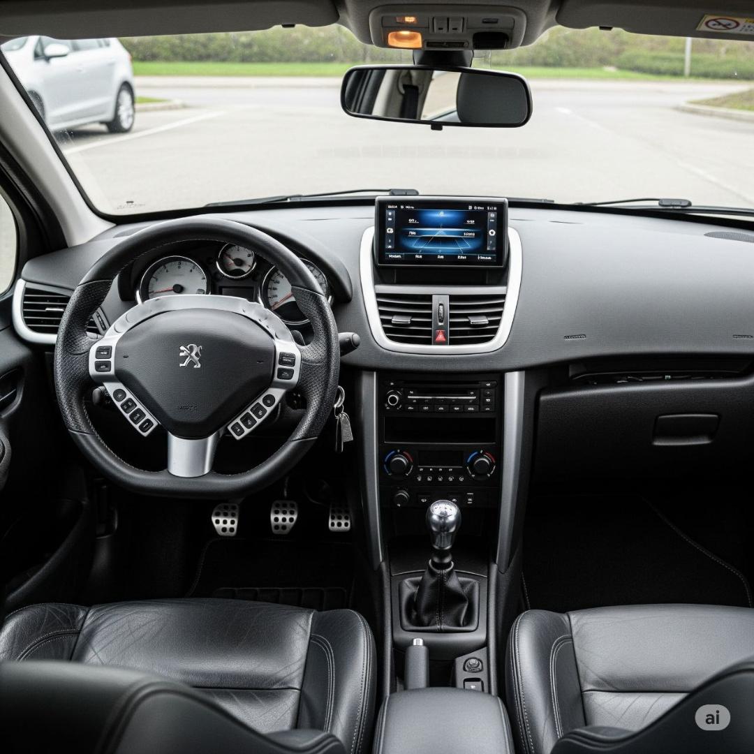 نمای داخل کابین خودرو پژو ۲۰۷ صندوق‌دار - هوش مصنوعی