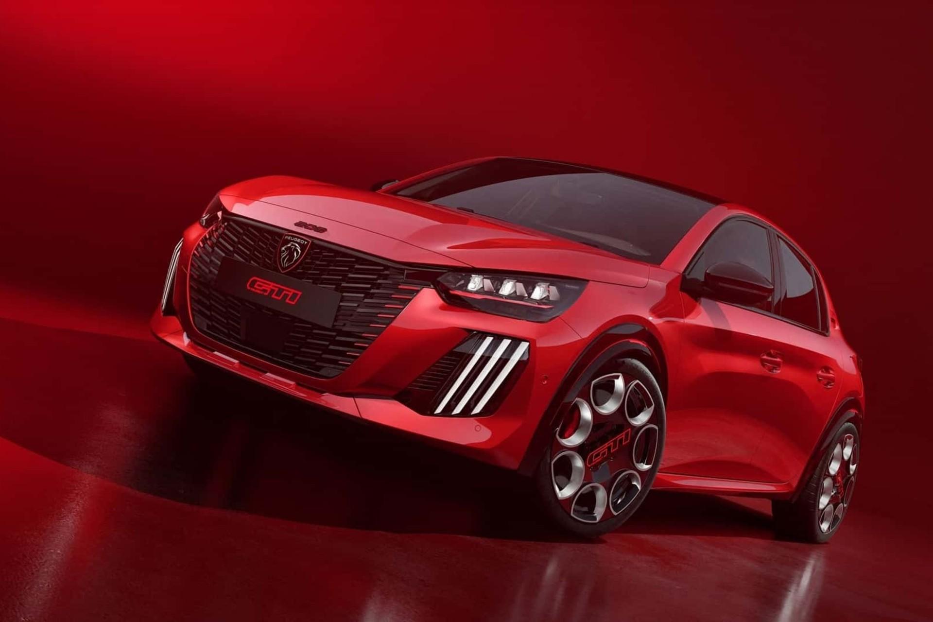 نمای سه‌چهارم جلو خودرو پژو E-208 GTi