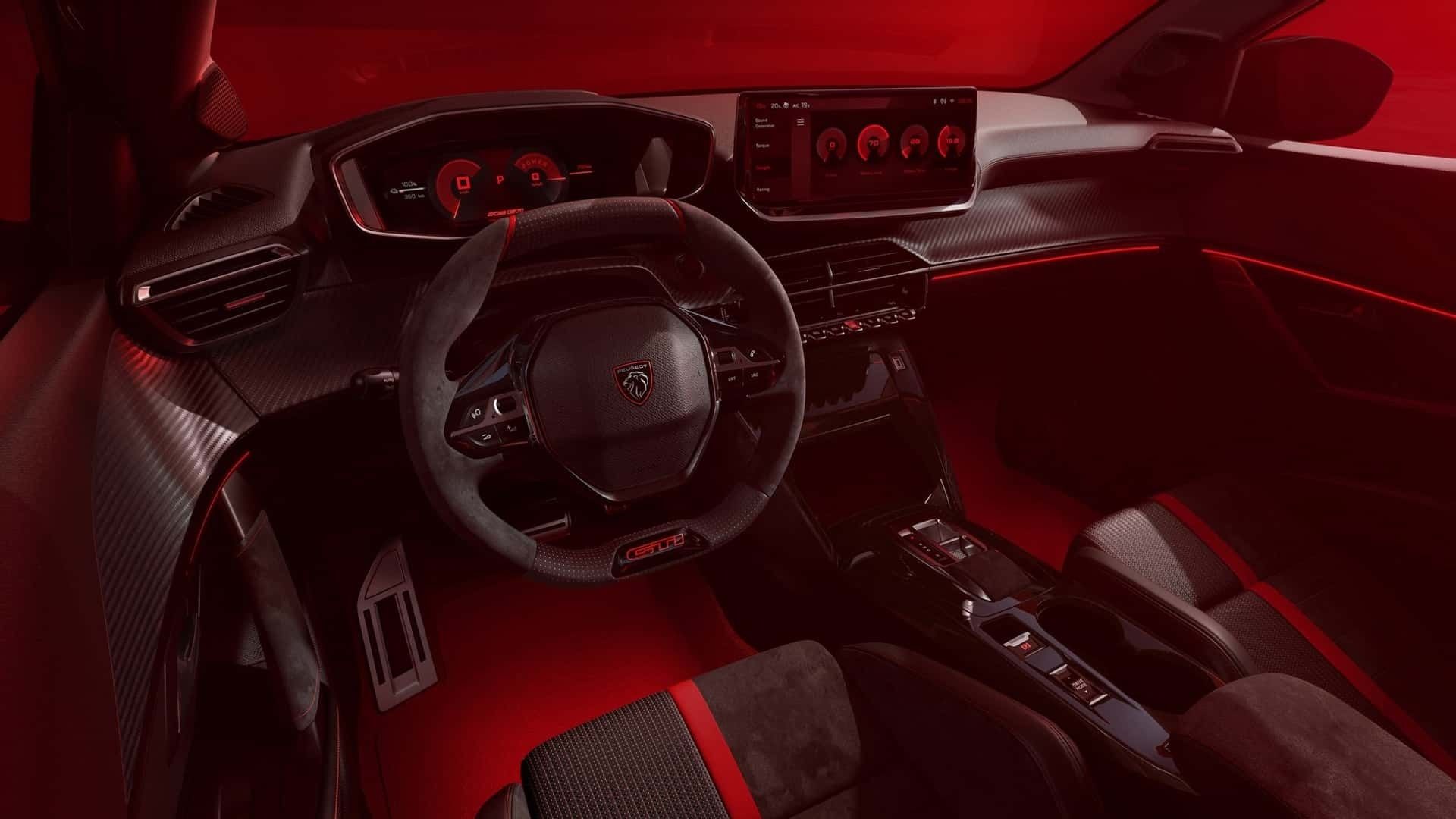 نمای داخل کابین خودرو پژو E-208 GTi