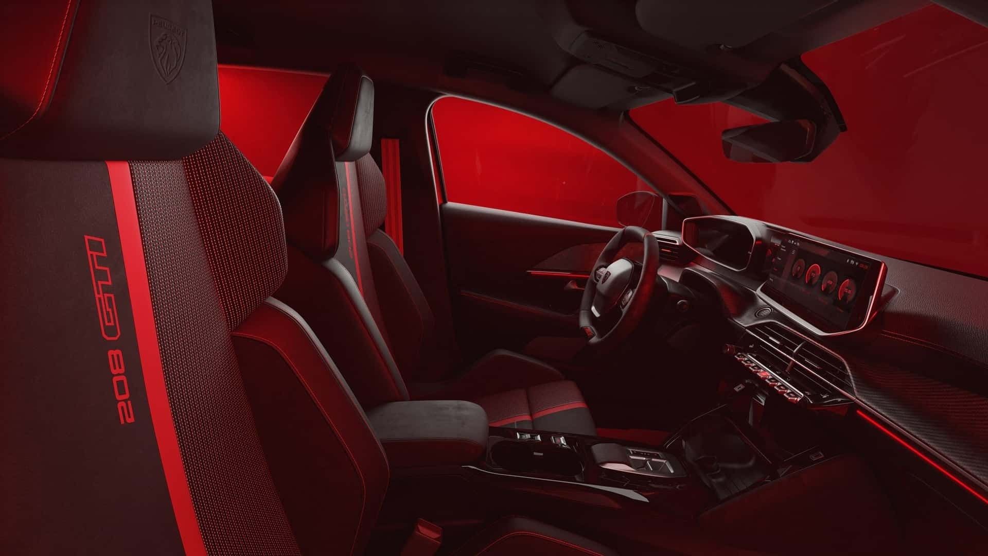 نمای داخل کابین خودرو پژو E-208 GTi
