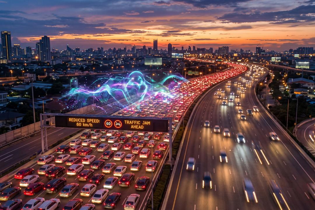 شبح ترافیک بالای بزرگراه