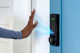 دست یک انسان سیاه پوست رو‌به‌روی قفل در هوشمند فیلیپس
