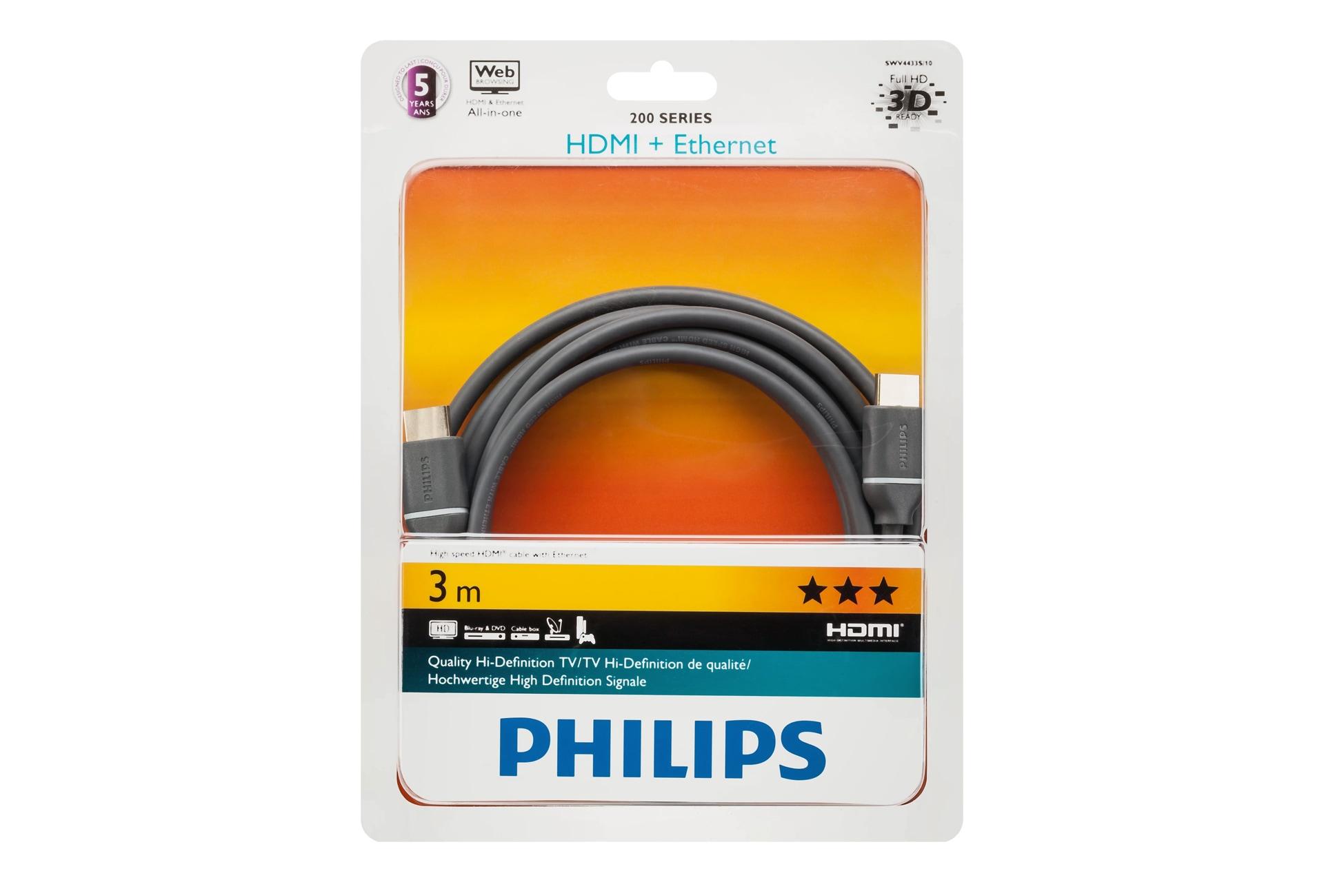 پک کابل HDMI فیلیپس Philips SWV4433S/10 HDMI 1.4 4K 30Hz 3M