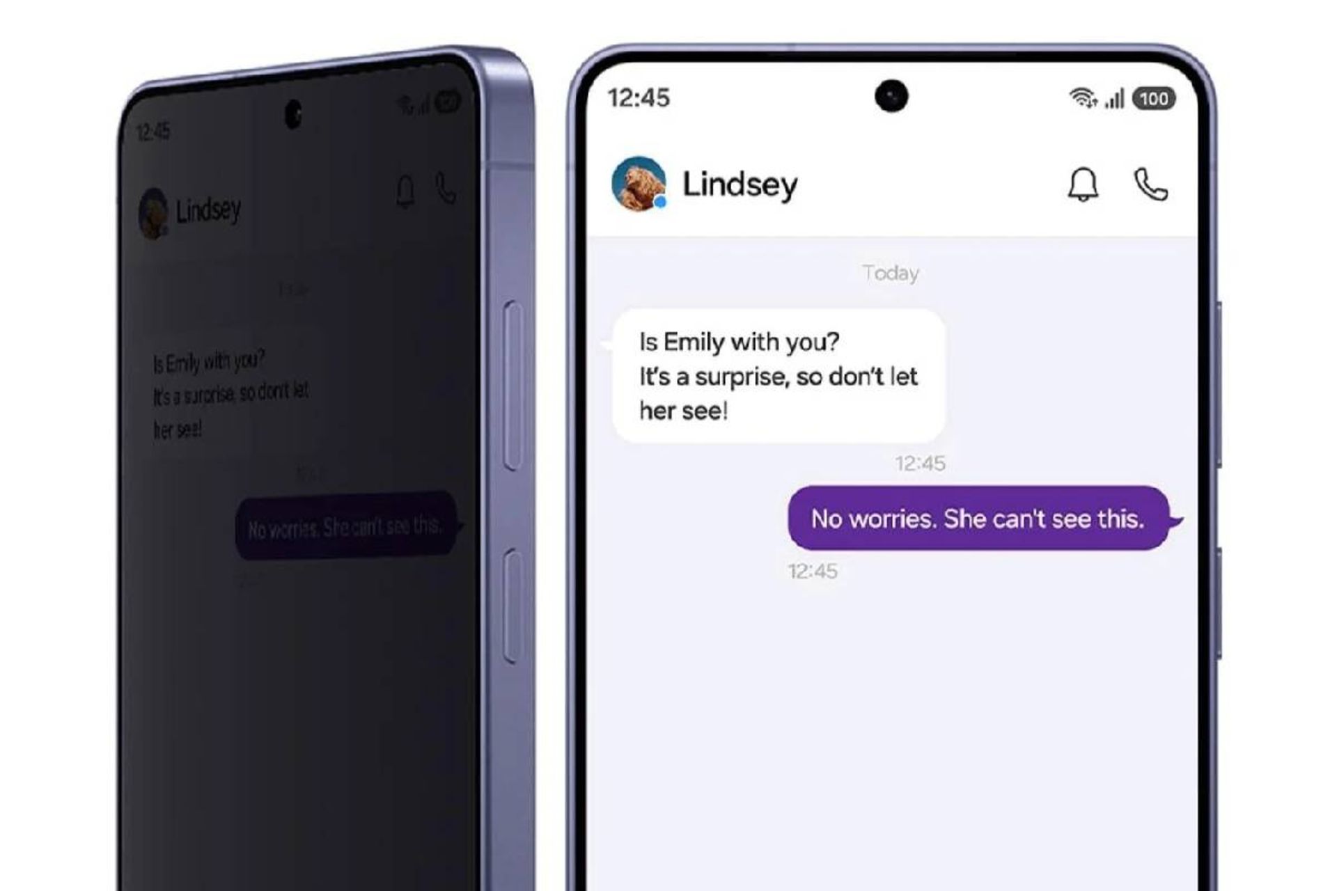 نمایشگر حریم خصوصی گوشی