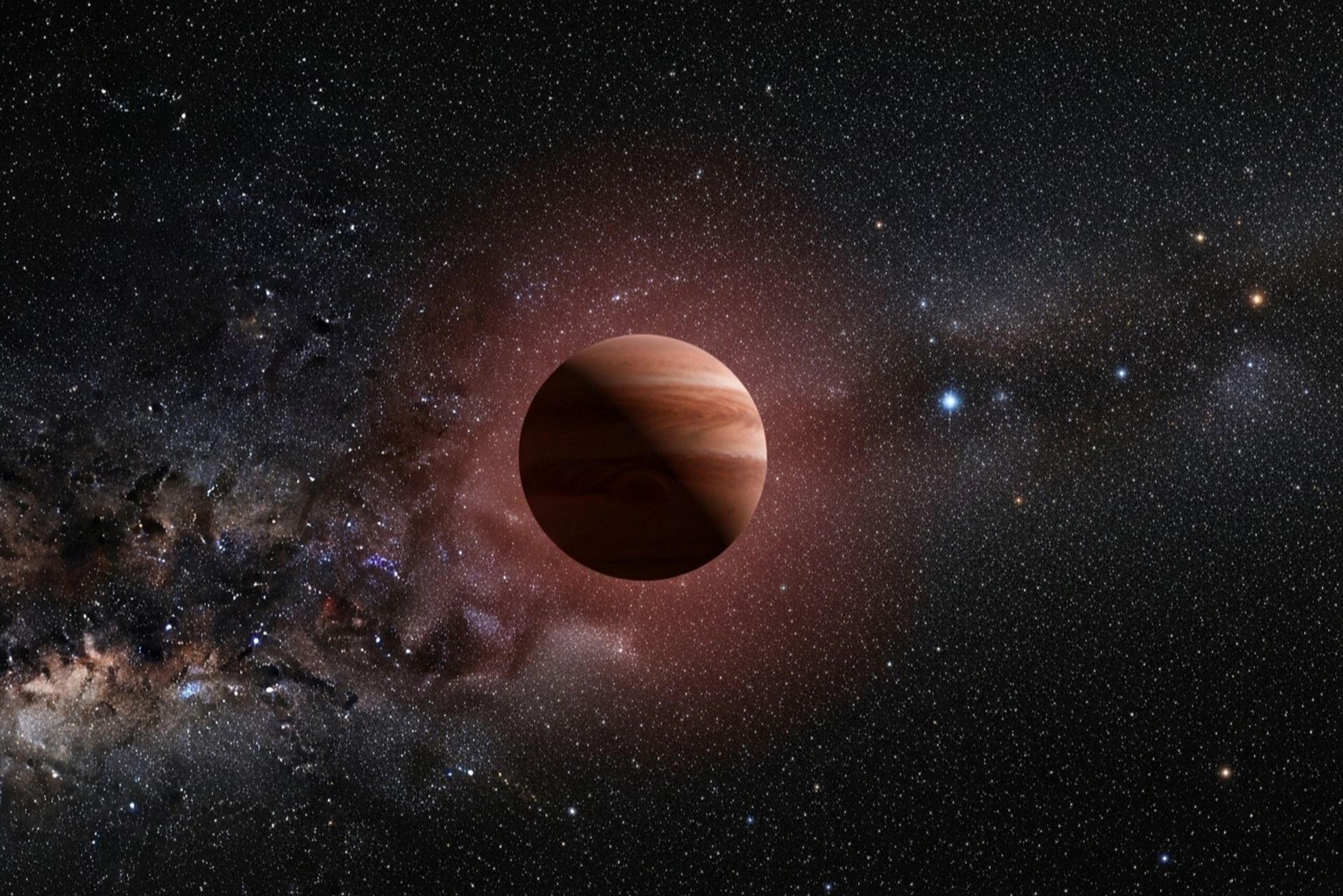 تصویر هنری از کوتوله قهوه‌ای Wolf 1130C در فضا