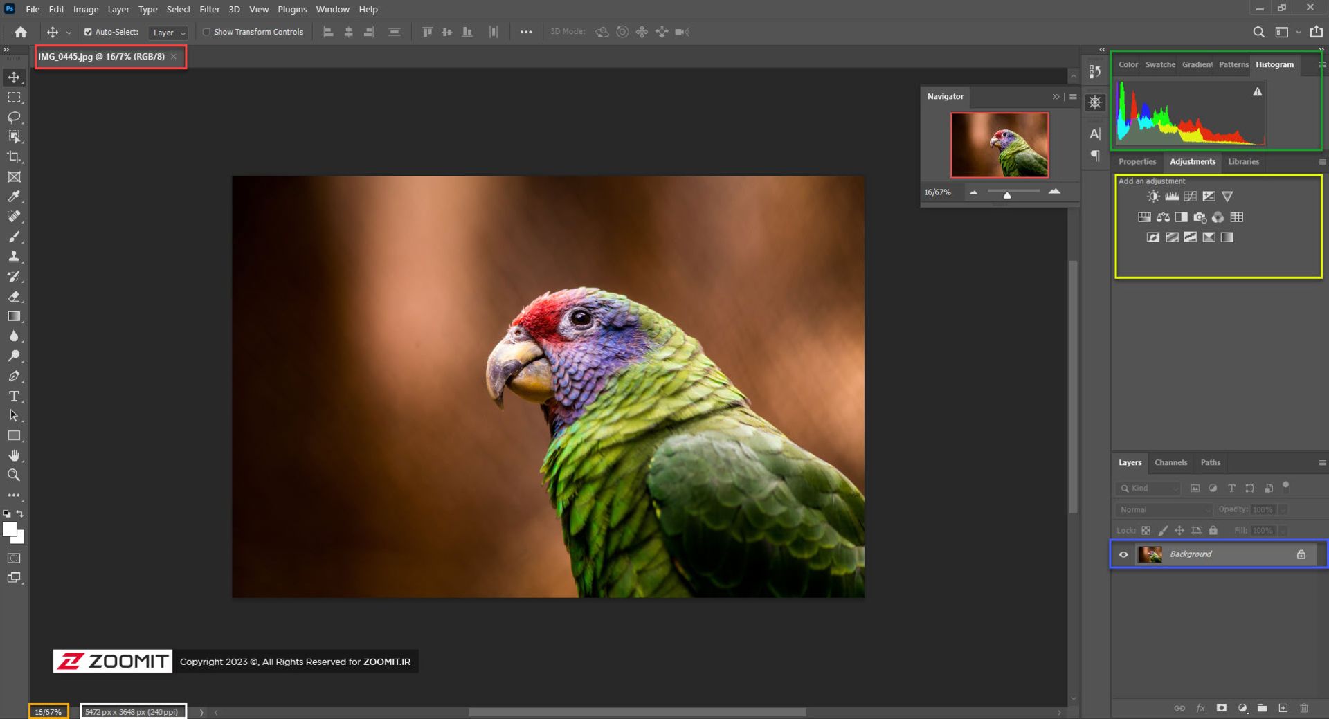 ویژگی‌های تصویر در فتوشاپ