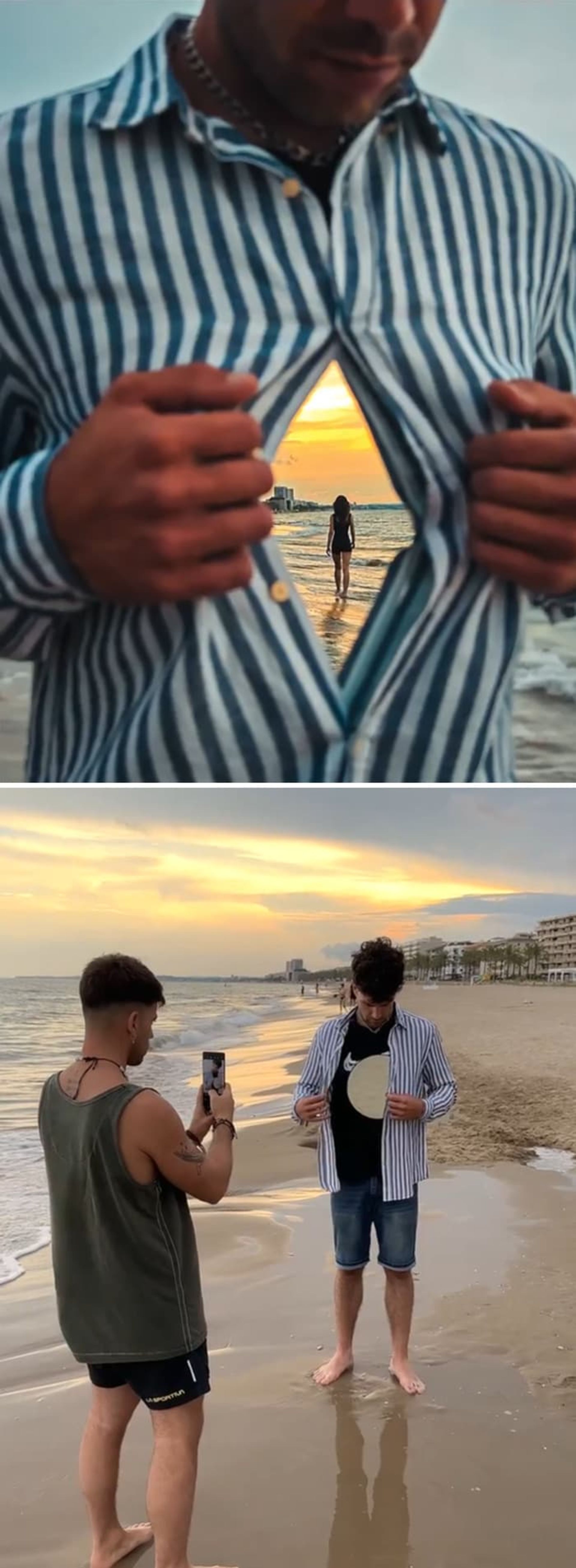 مرد در ساحل تکنیک عکاسی اینستاگرامی