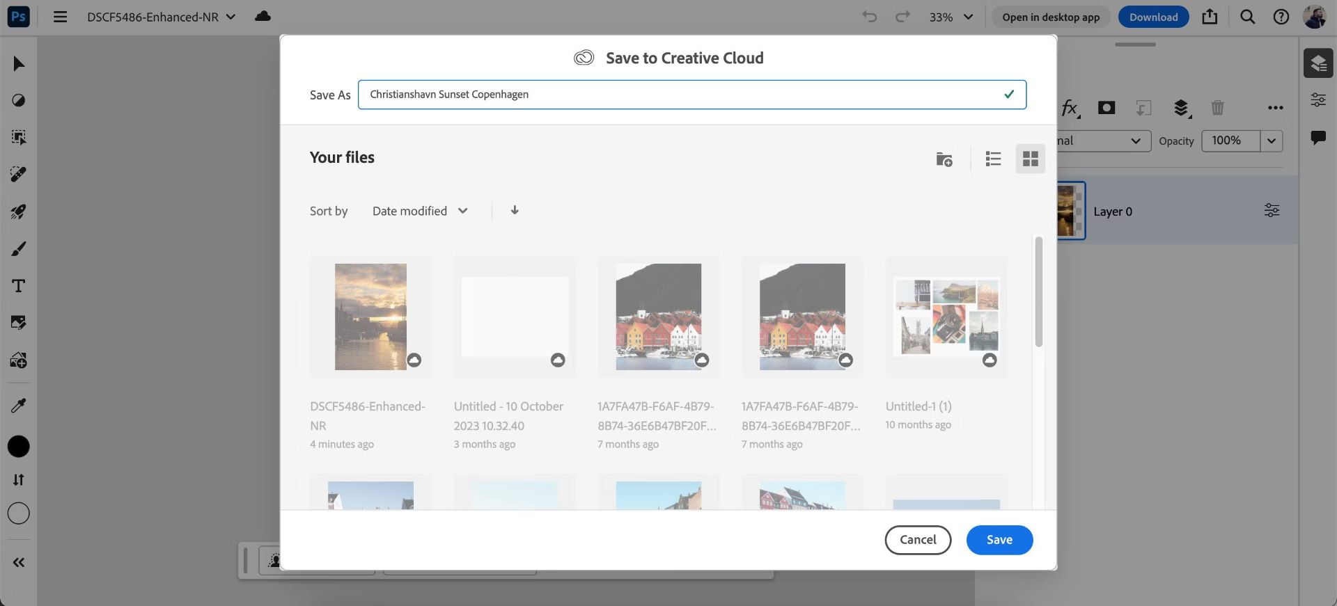 ذخیره عکس ازطریق Creative Cloud با کیفیت بالا