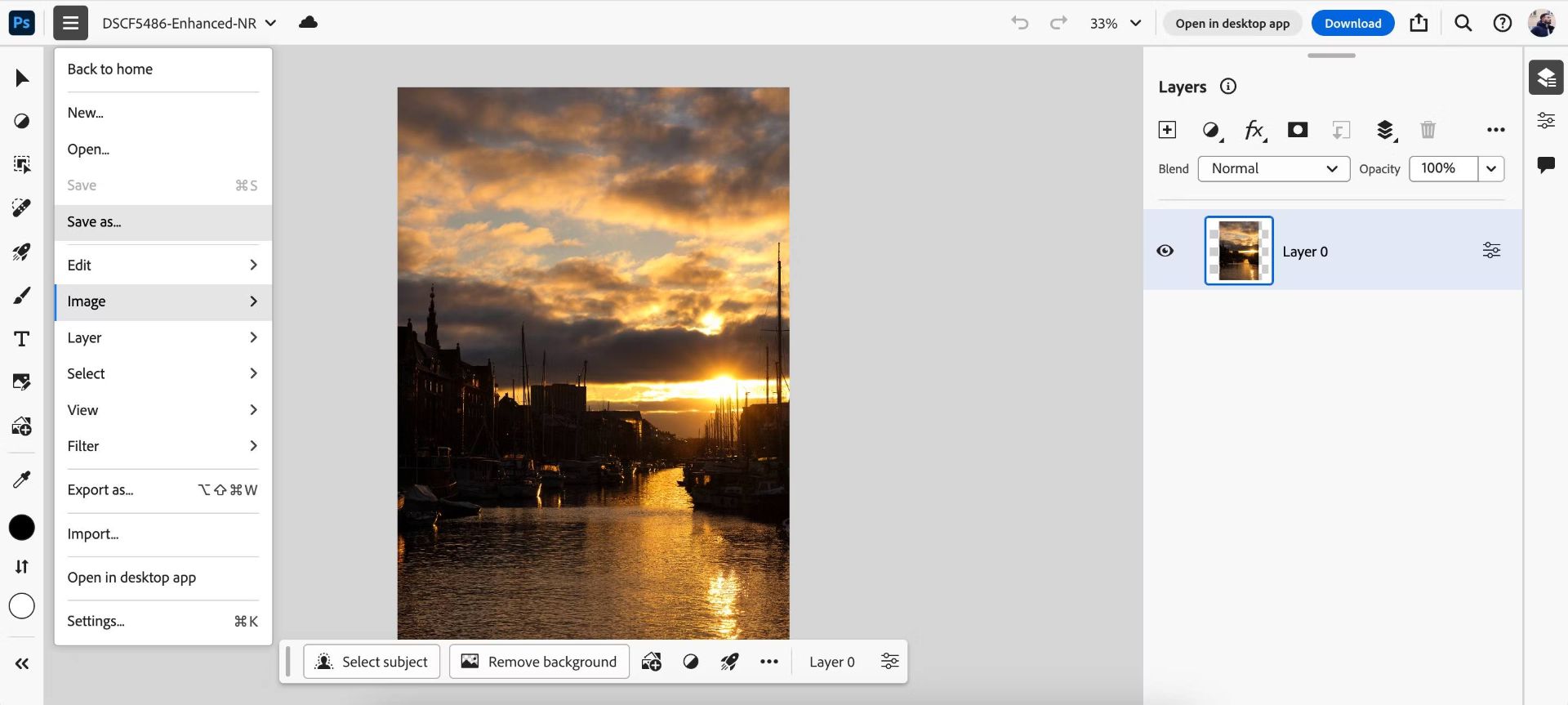 ذخیره عکس در فتوشاپ ازطریق اپلیکیشن Creative Cloud