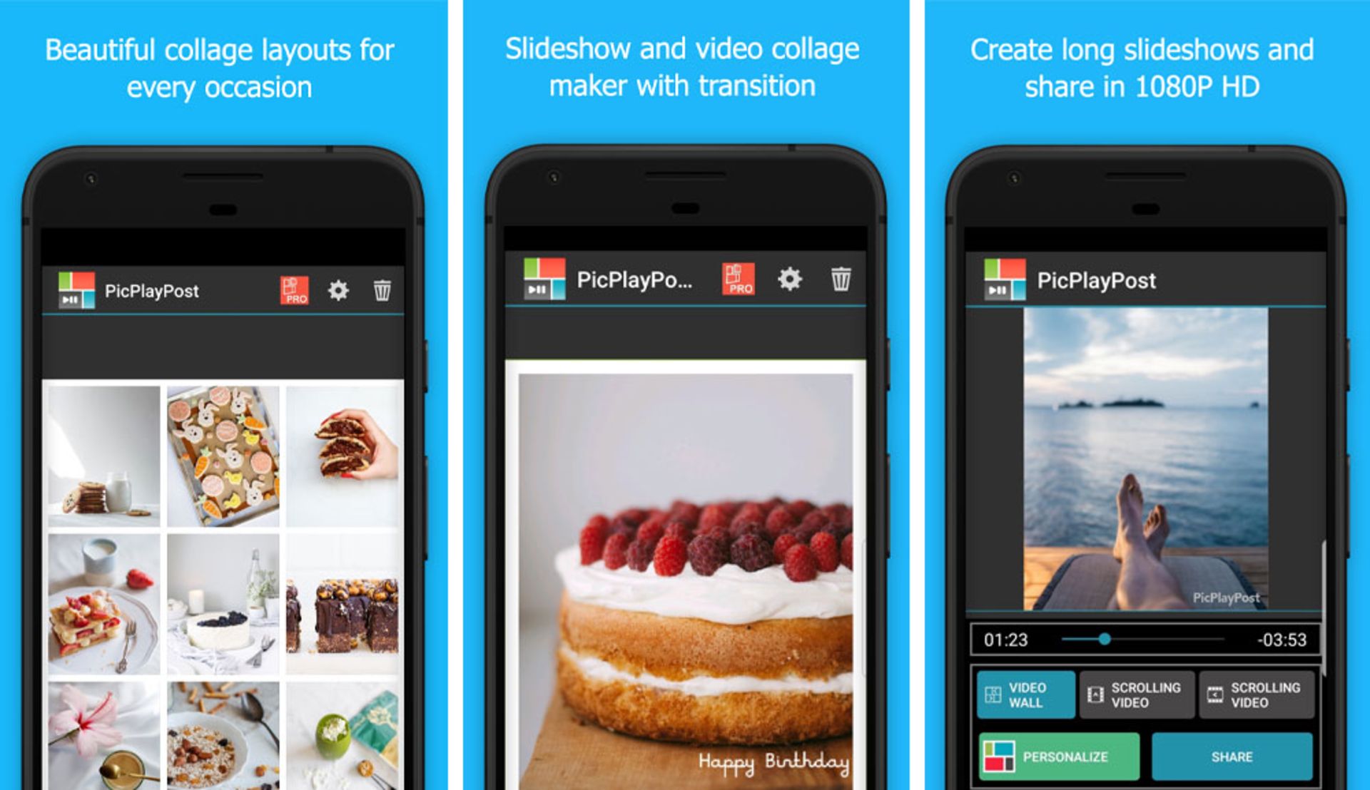 محیط کاربری اپلیکیشن PicPlayPost