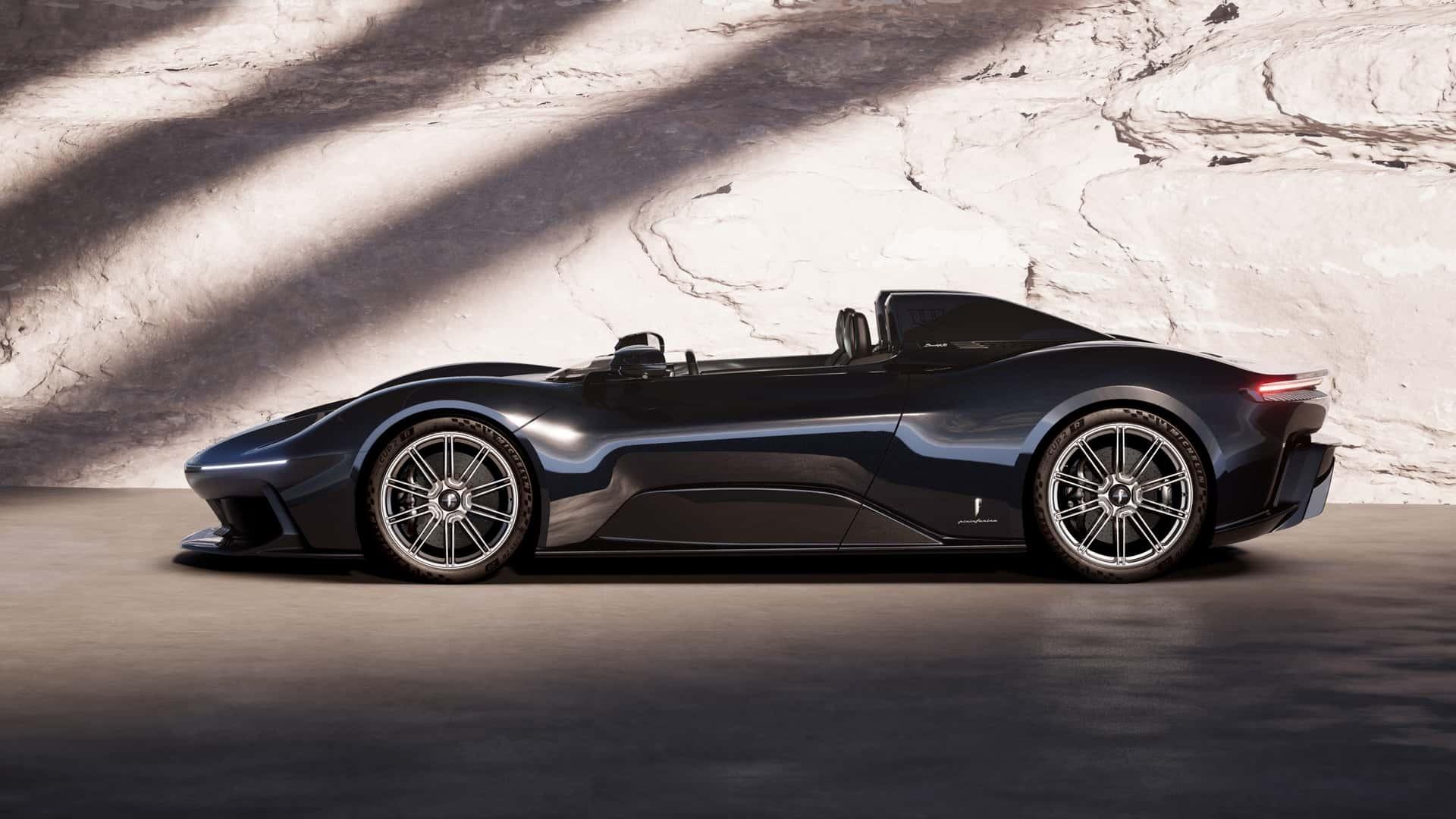 نمای جانبی خودرو پینین‌فارینا B95 Dark Knight 