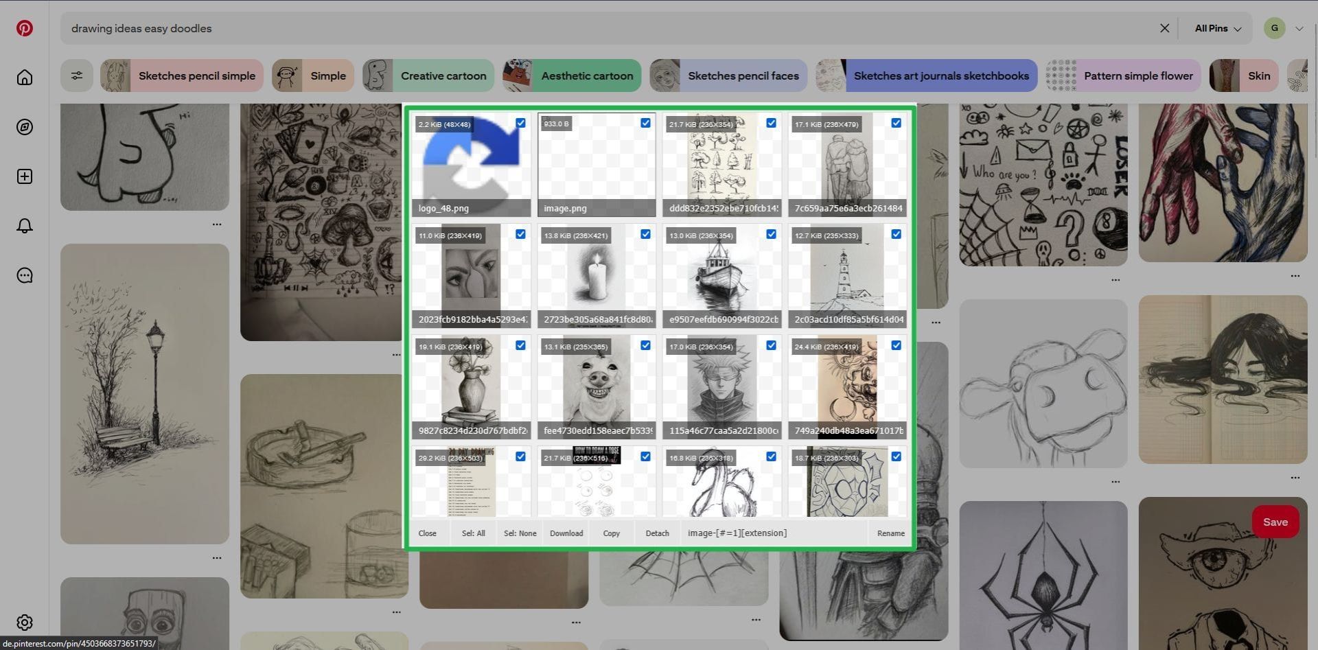 افزونه‌ی Download All Images بخش گالری