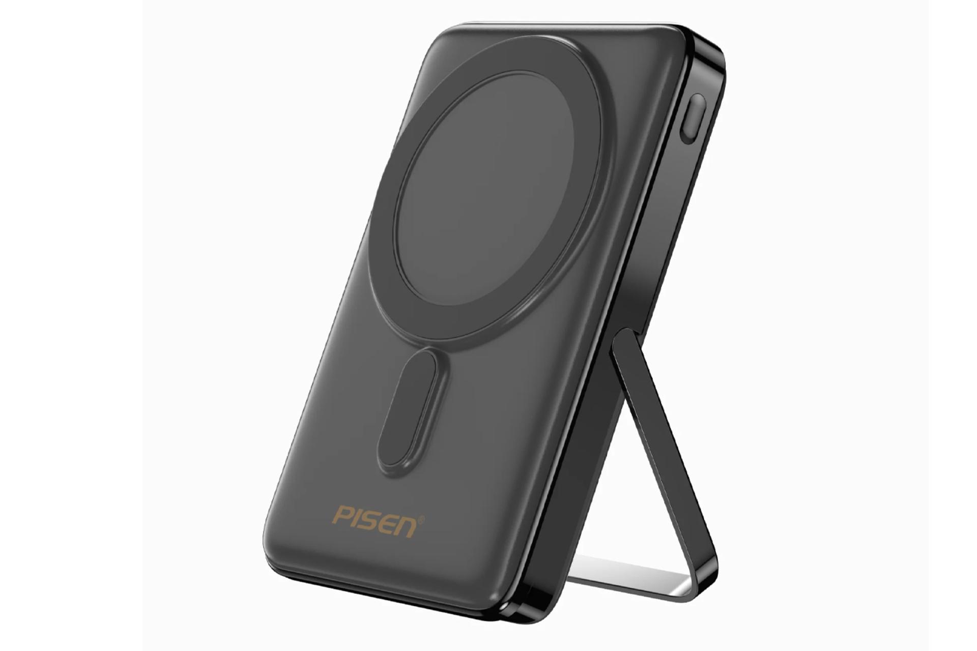رنگ مشکی پاور بانک پایزن 30W Magnetic TP-D080 با ظرفیت 10000 میلی‌آمپر ساعت و امکان شارژ بی سیمپاور بانک پایزن 30W Magnetic TP-D080 با ظرفیت 10000 میلی‌آمپر ساعت و امکان شارژ بی سیم
