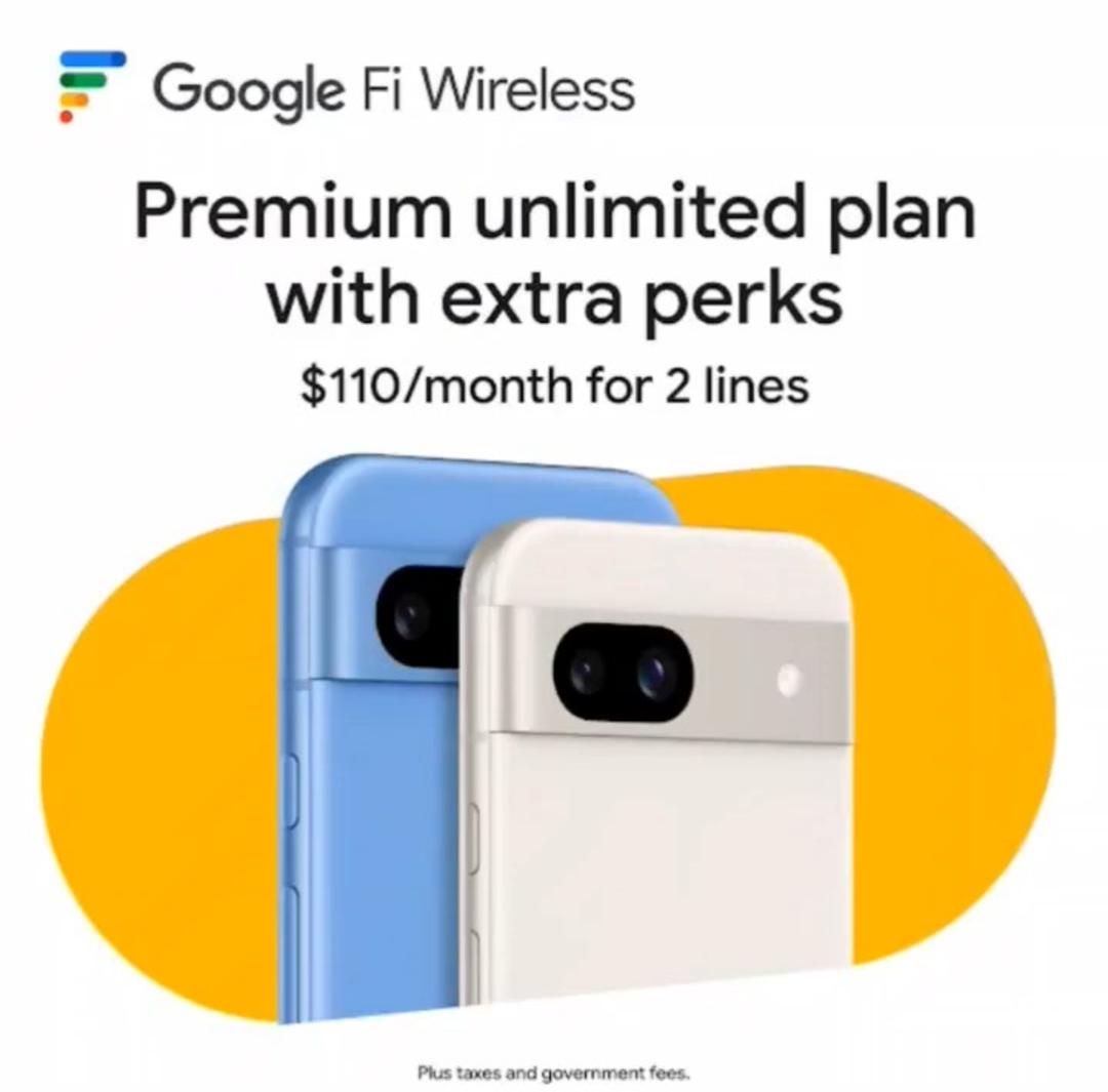 پنل پشتی گوشی پیکسل 8a در آگهی تبلیغاتی سرویس Google Fi