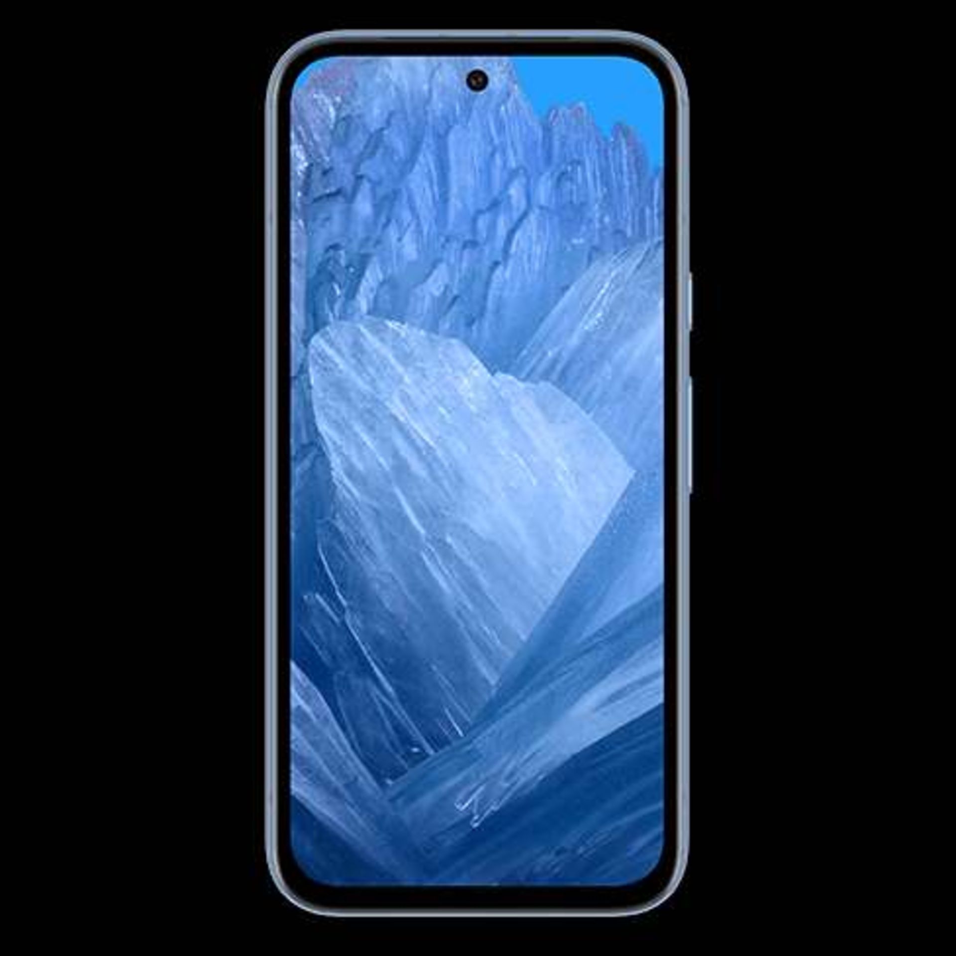 گوشی پیکسل 8a آبی رنگ از نمای جلو