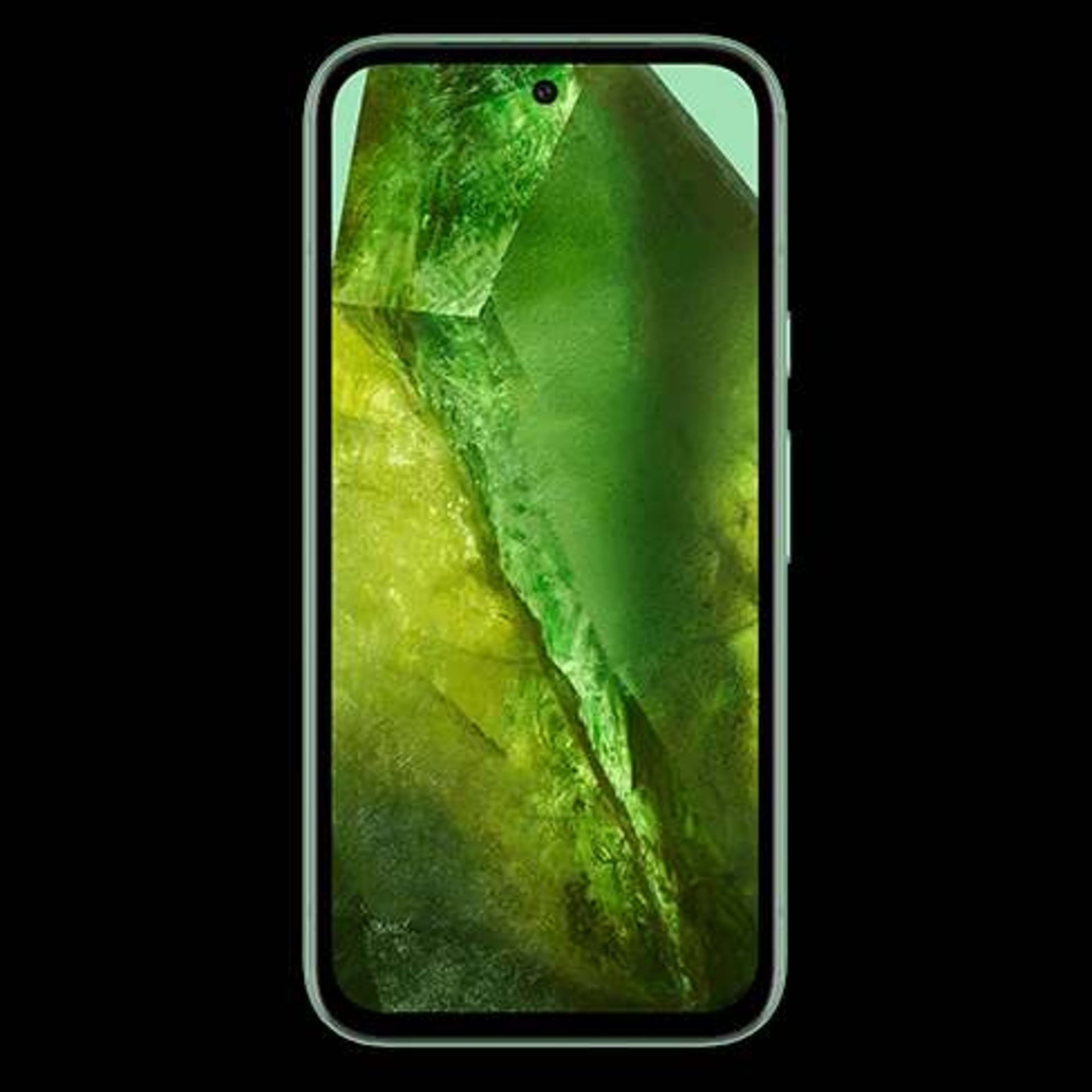 گوشی پیکسل 8a سبز رنگ از نمای جلو