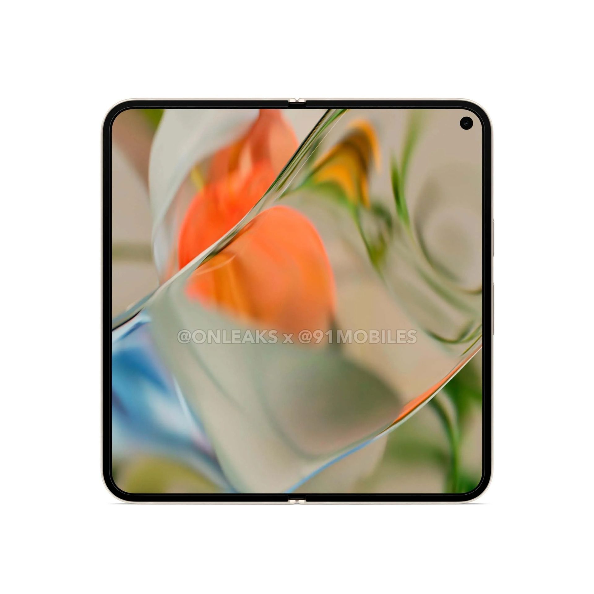 صفحه‌نمایش داخلی گوشی پیکسل ۹ پرو فولد در رنگ Porcelain