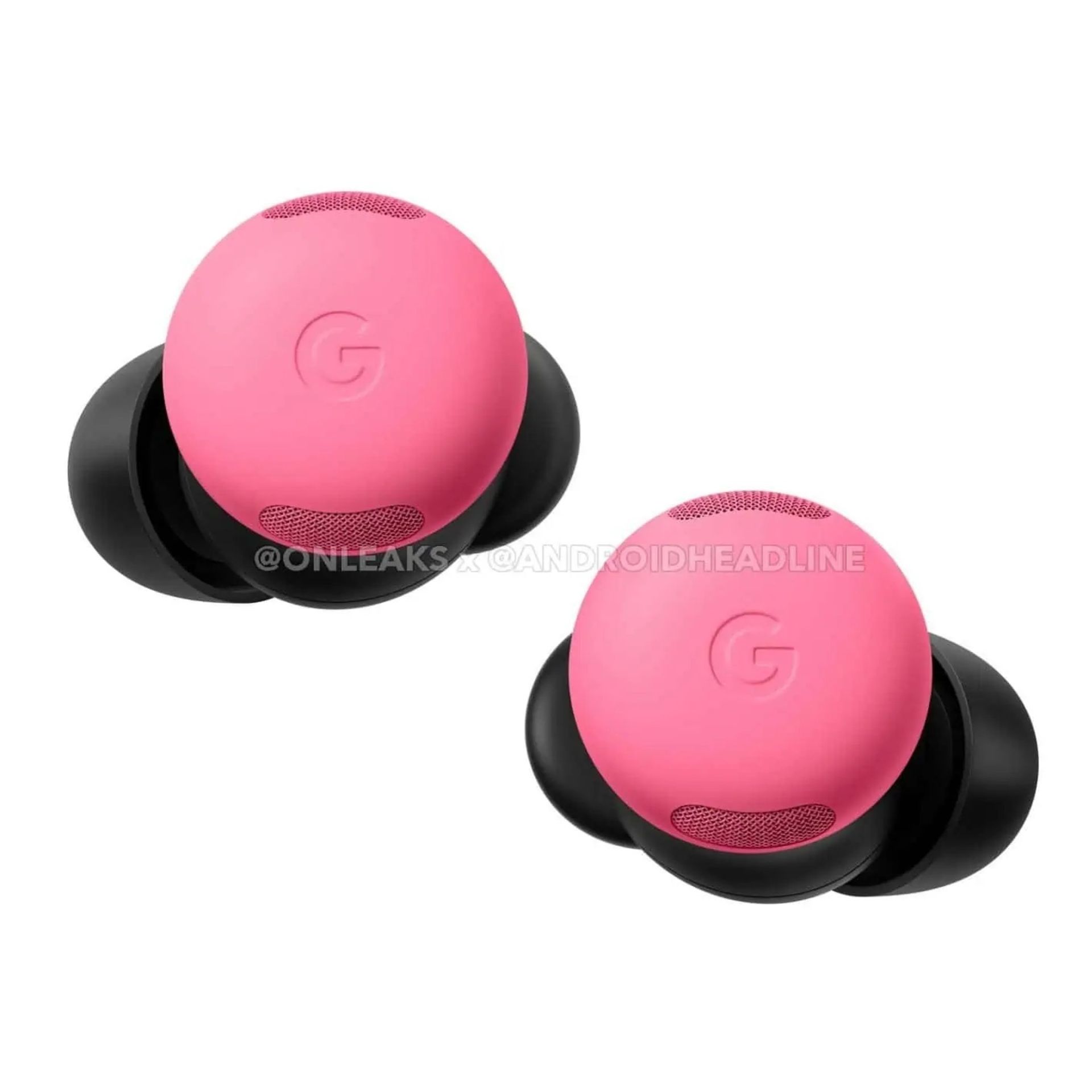 دو گوشی هدفون پیکسل‌ بادز پرو ۲ در رنگ Hot Pink