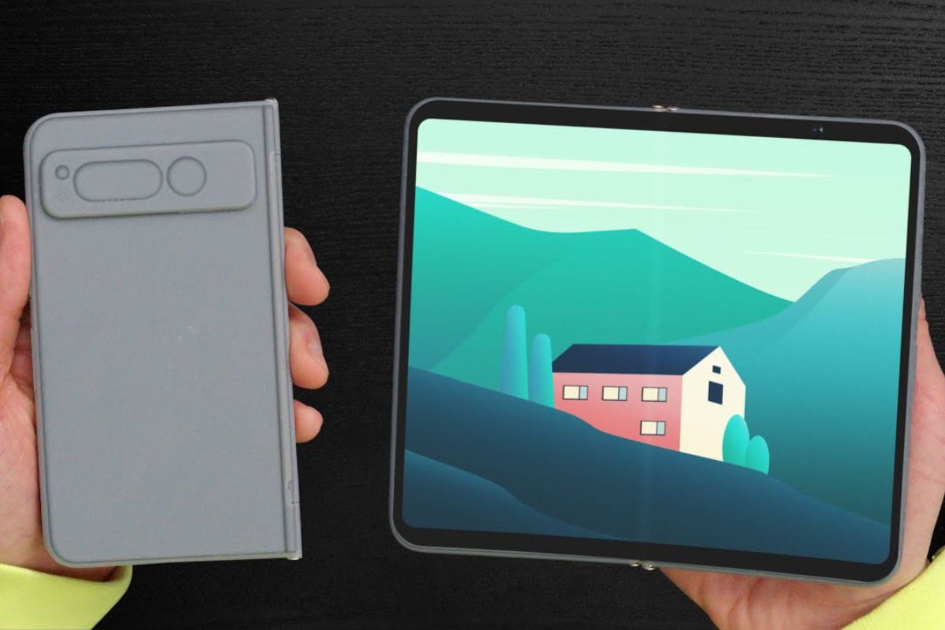 مدل ساختگی پیکسل فولد گوگل