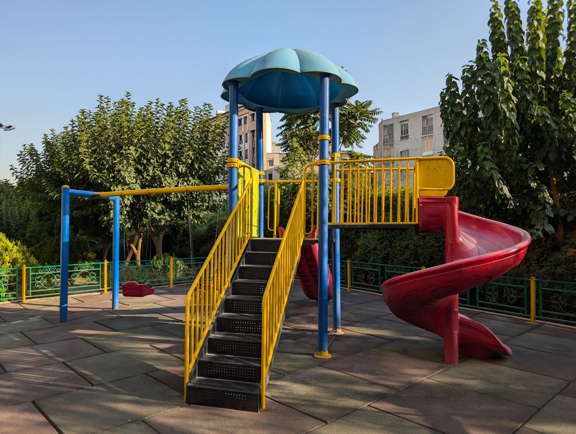 Children's play equipment in the park