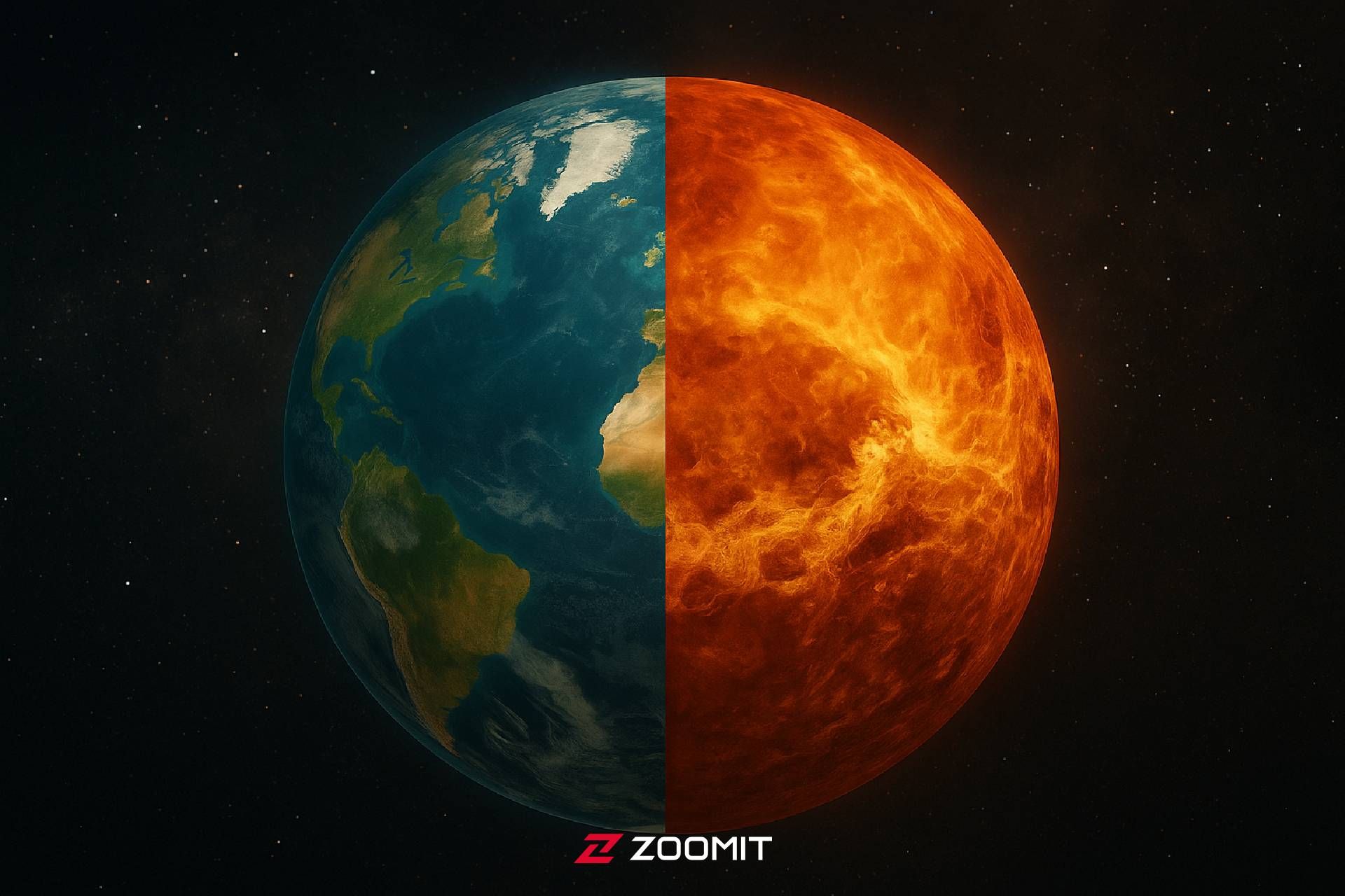 ترکیب سیاره زهره و زمین