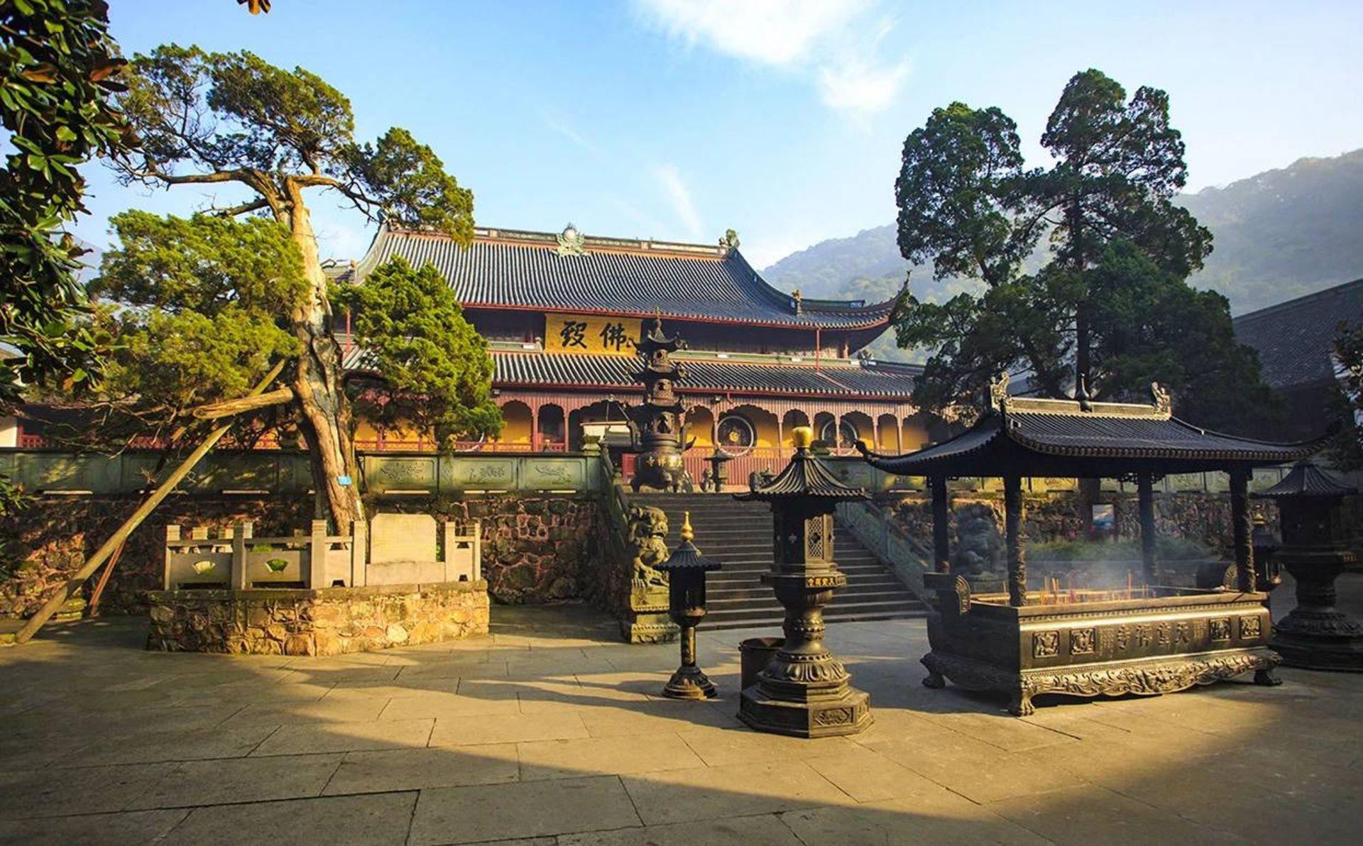 درخت کهنسال در معبد تیان‌تونگ چین