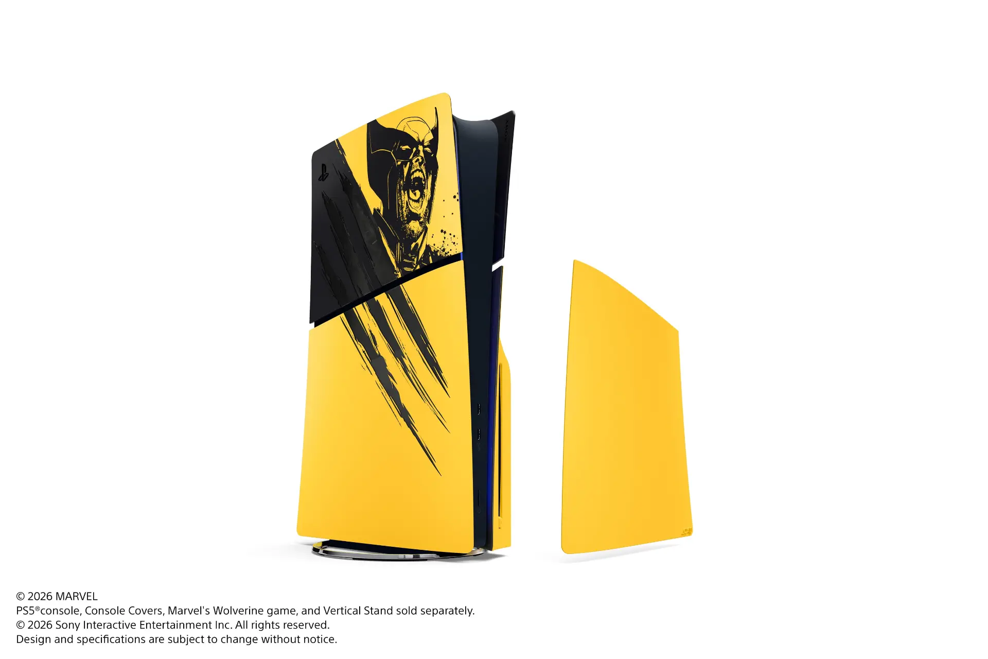 کنسول بازی پلیاستیشن ۵ (PlayStation 5) با طرح گرافیکی شخصیت ولورین (Wolverine)