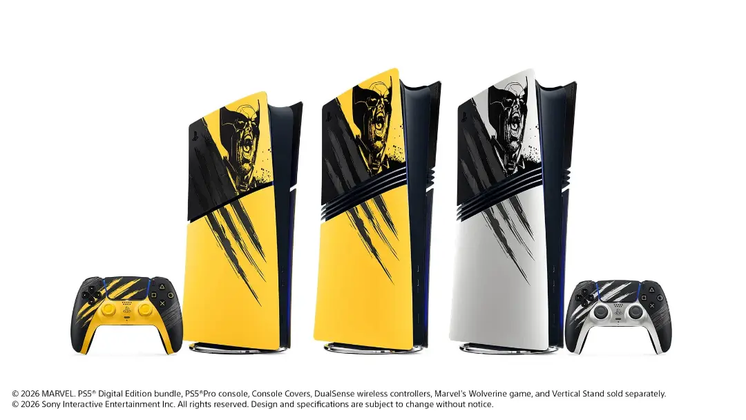 کنسول پلی‌استیشن ۵ (PlayStation 5) با طرح گرافیکی شخصیت ولورین (Wolverine)