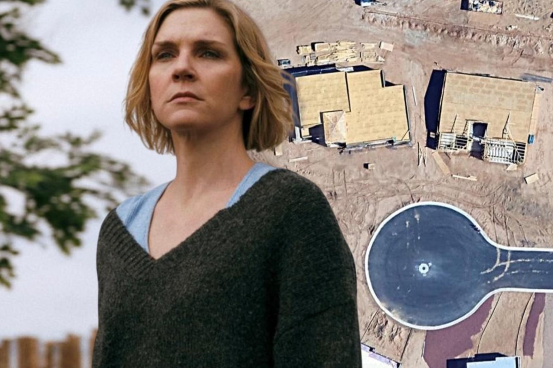 یک زن جوان در میان نقشه‌ی هوایی