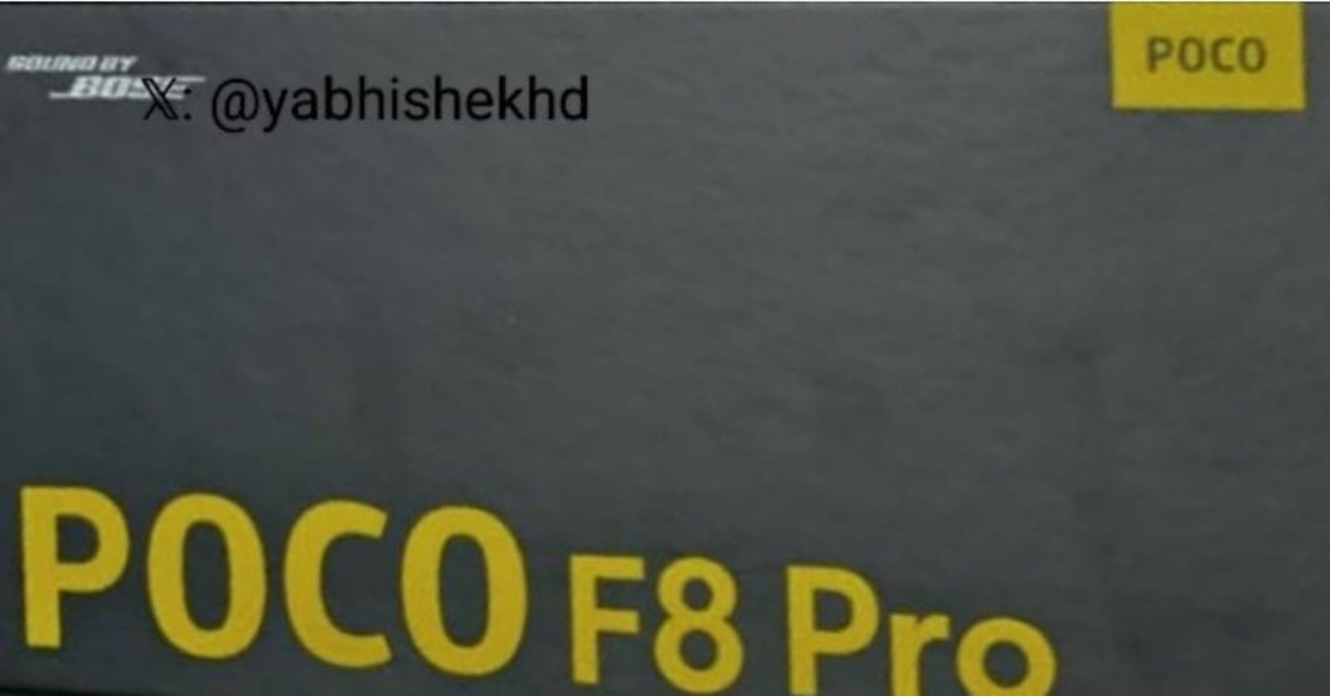 نمایی از جعبه‌ی گوشی پوکو F8 پرو