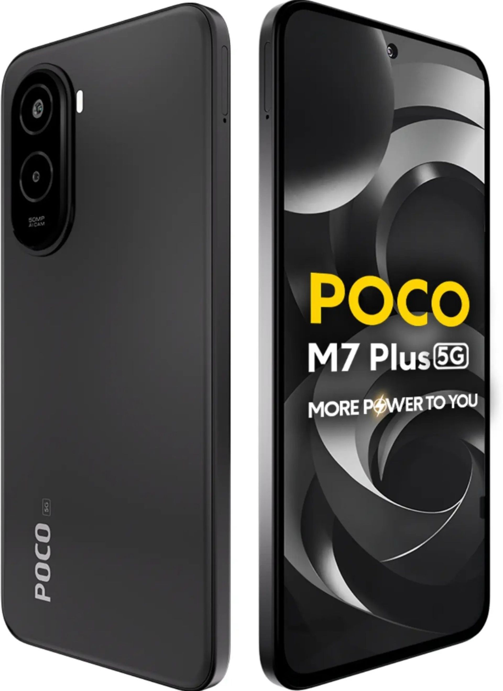 نمایشگر و پنل پشت گوشی پوکو M7 پلاس 5G رنگ مشکی