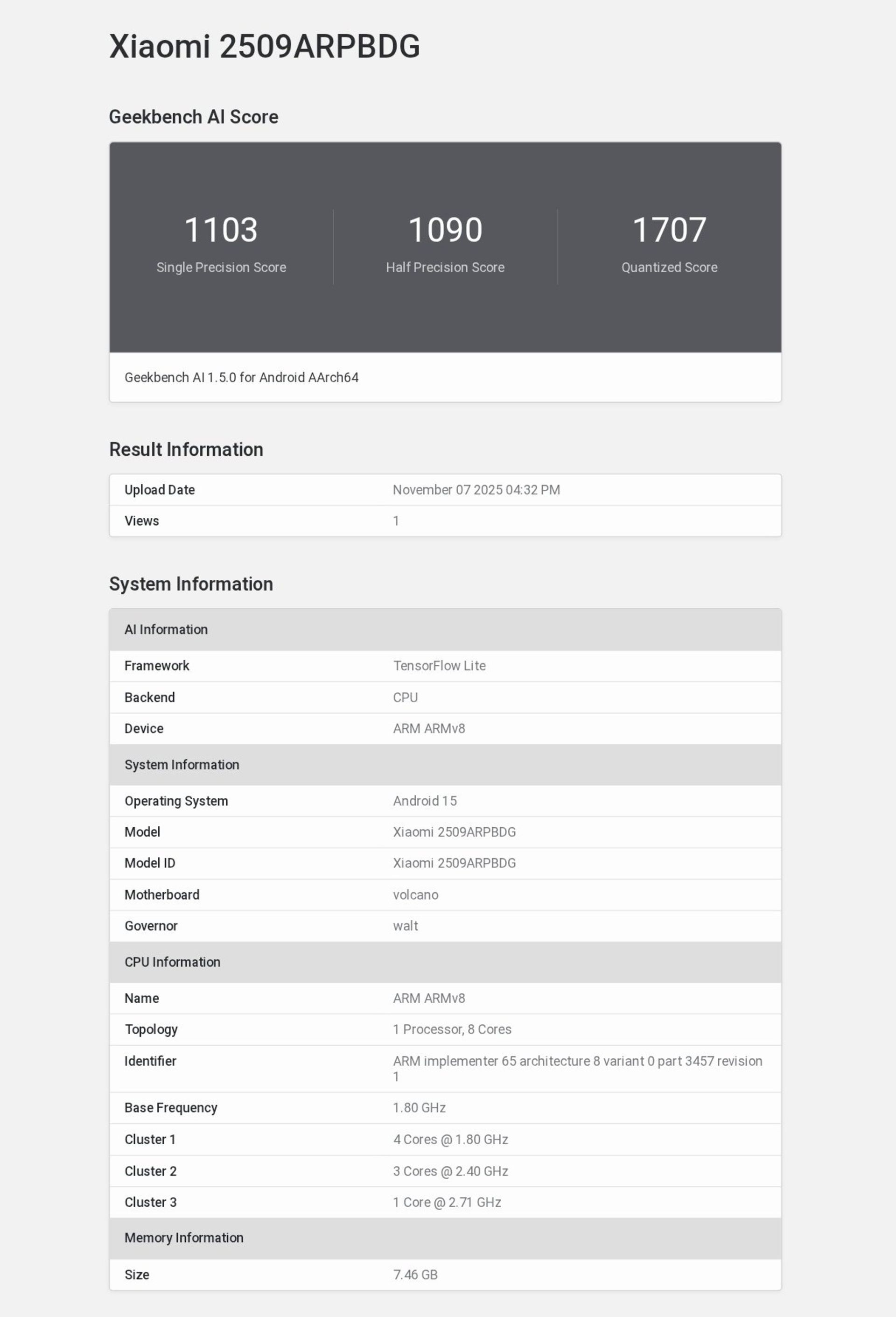پوکو پد M1 در گیک بنچ