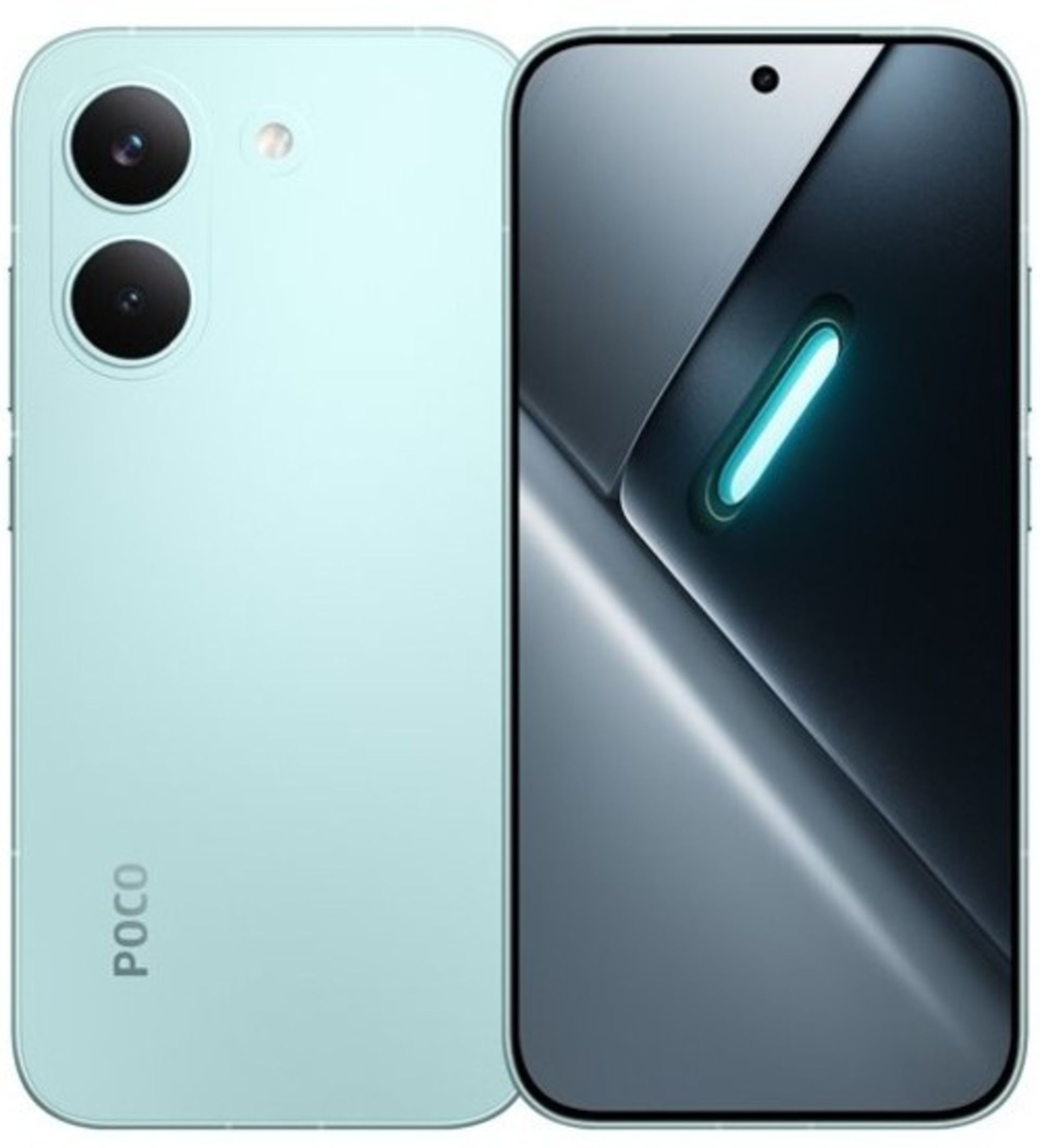 نمای جلو و پشت گوشی پوکو X8 پرو رنگ آبی