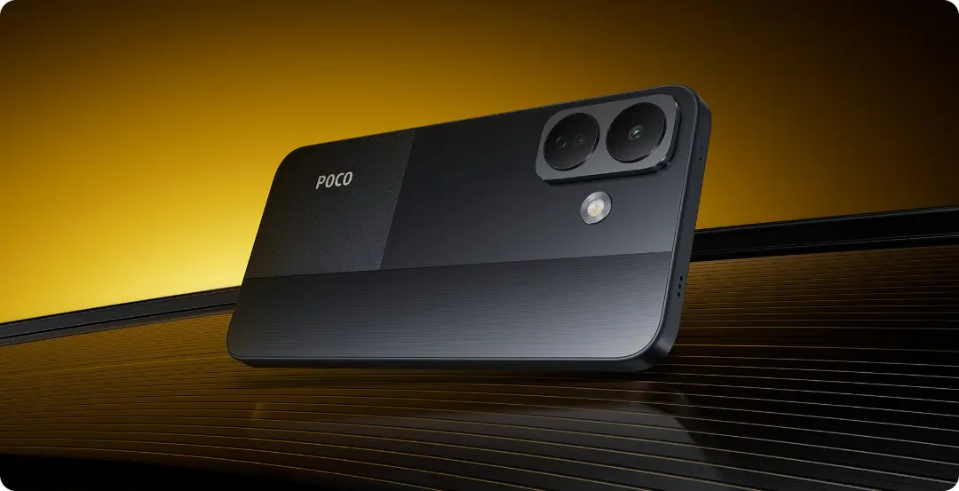 گوشی هوشمند پوکو X8 (Poco X8) با بدنه مشکی و دوربین دوگانه