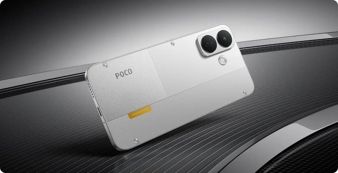 پنل پشتی گوشی پوکو X8 (Poco X8) با دوربین دوگانه و بدنه نقره‌ای