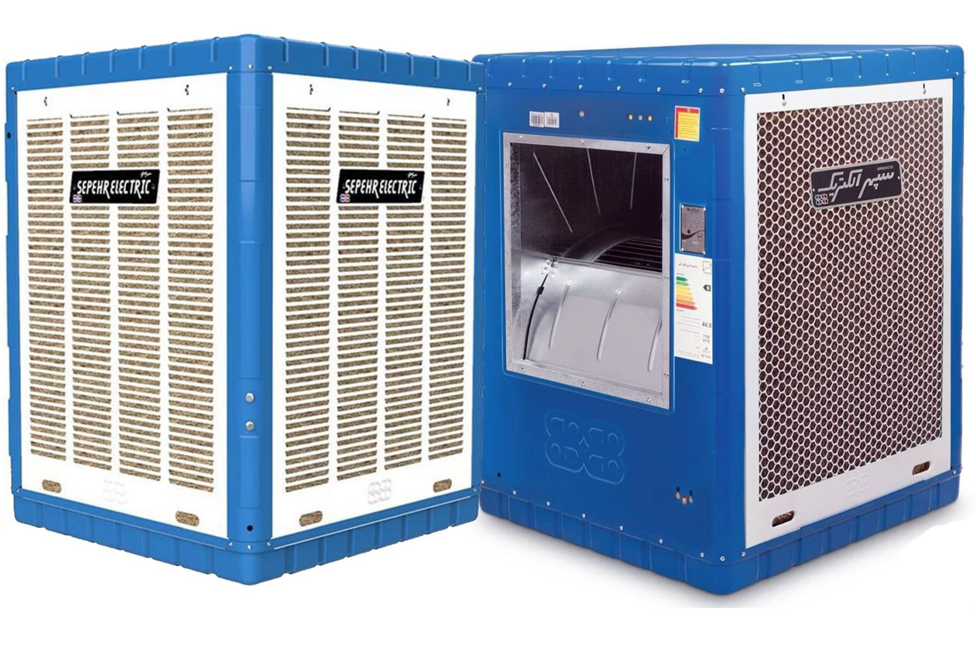 کولر آبی پوشالی در کنار کولر آبی سلولزی