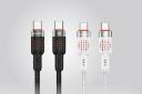 کابل شارژ پرودو Porodo Aluminum Braided PD-CBL0009 Type-C to Type-C 1.2m رنگ مشکی و سفید