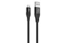 کابل شارژ USB پرودو Type-A به Lightning مدل Aluminum Braided با طول 2.2 متر مشکی