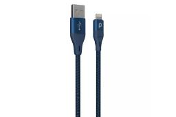 کابل شارژ USB پرودو Type-A به Lightning مدل Aluminum Braided با طول 2.2 متر آبی
